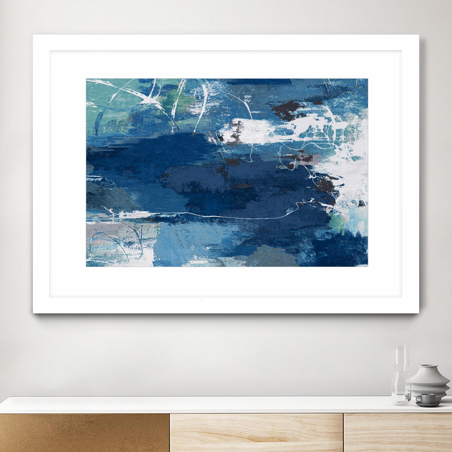 Blue Abstractions by PI Studio on GIANT ART - cyan abstract