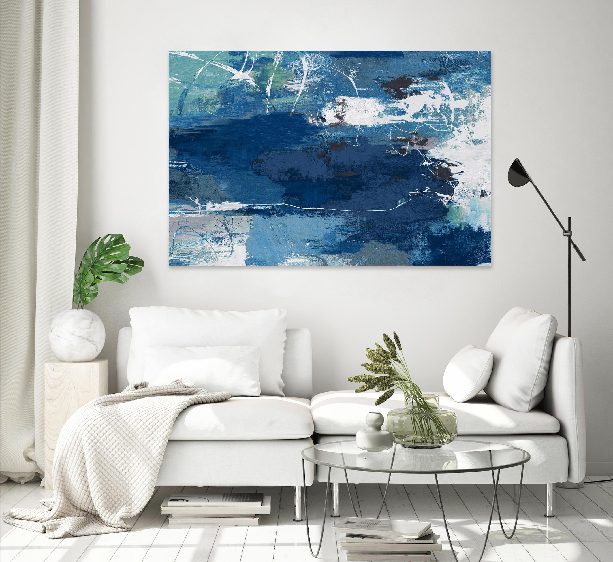 Blue Abstractions by PI Studio on GIANT ART - cyan abstract