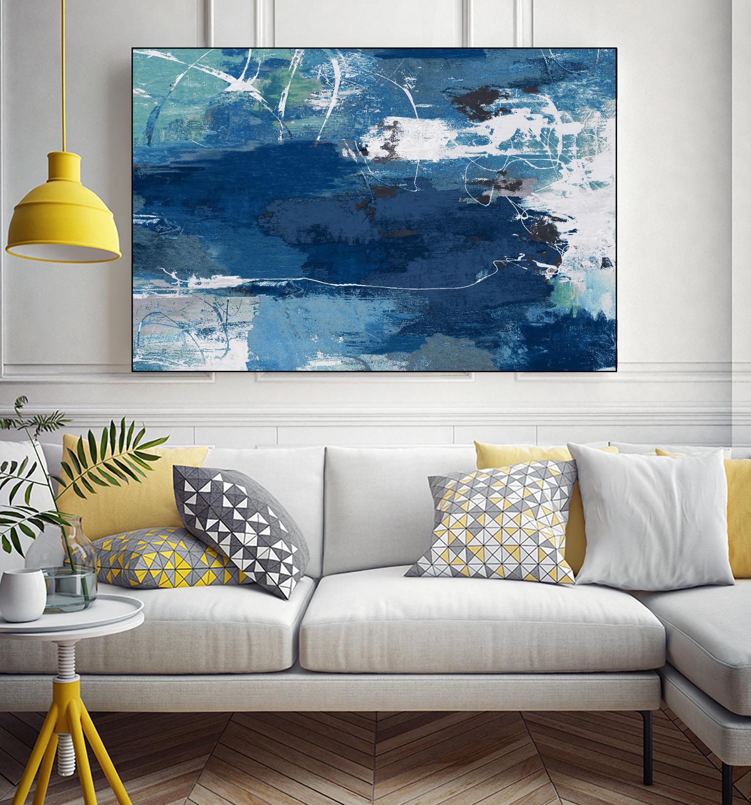 Blue Abstractions by PI Studio on GIANT ART - cyan abstract