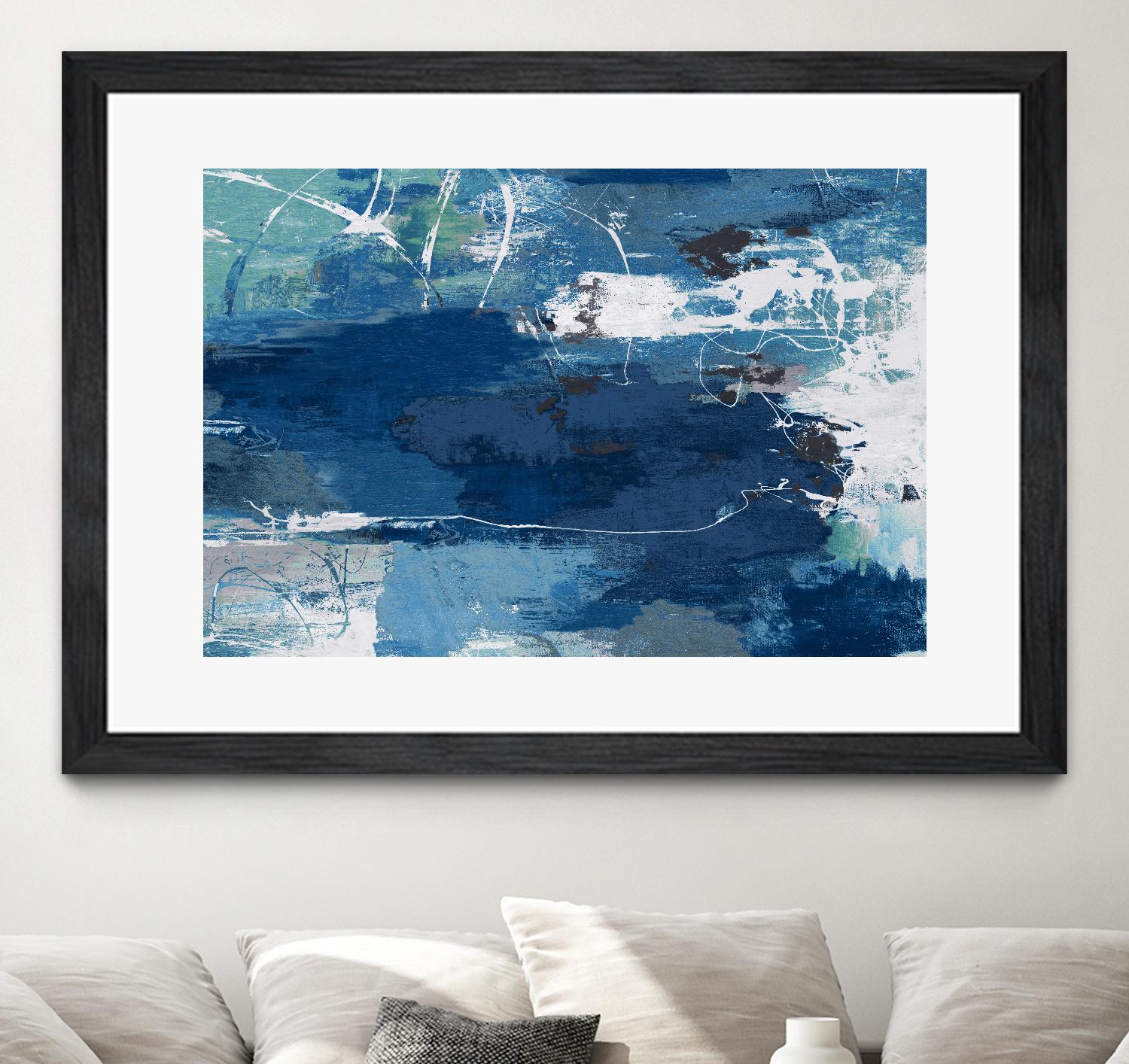 Blue Abstractions by PI Studio on GIANT ART - cyan abstract