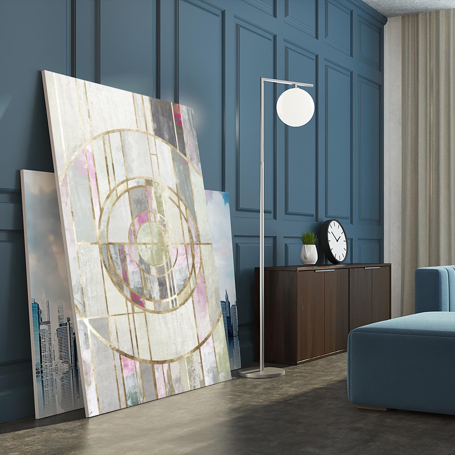 Blush Deco I by PI Studio on GIANT ART - gold abstract