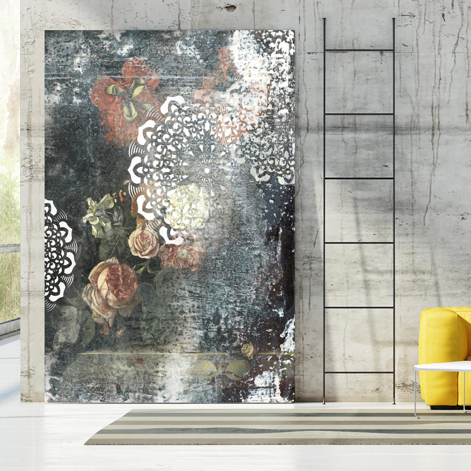 Doily I by PI Studio on GIANT ART - red abstract