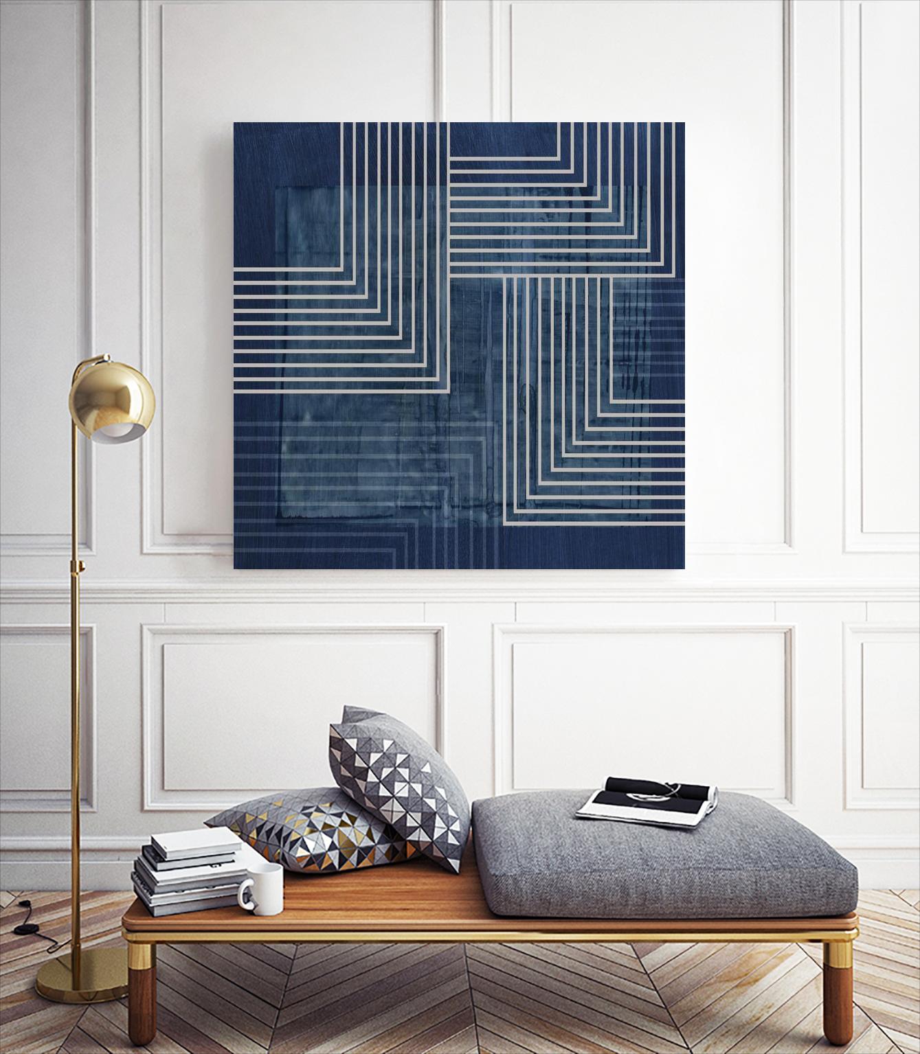 Beneath the Dark Blue Waves III by PI Studio on GIANT ART - abstract