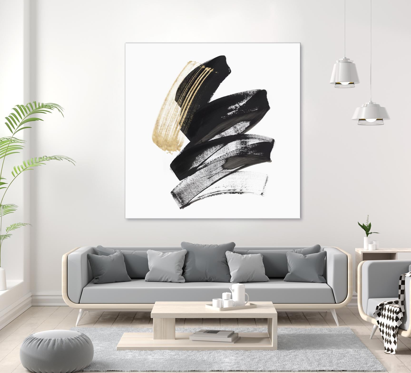 Golden Brushstroke I by PI Studio on GIANT ART - gold abstract abstract