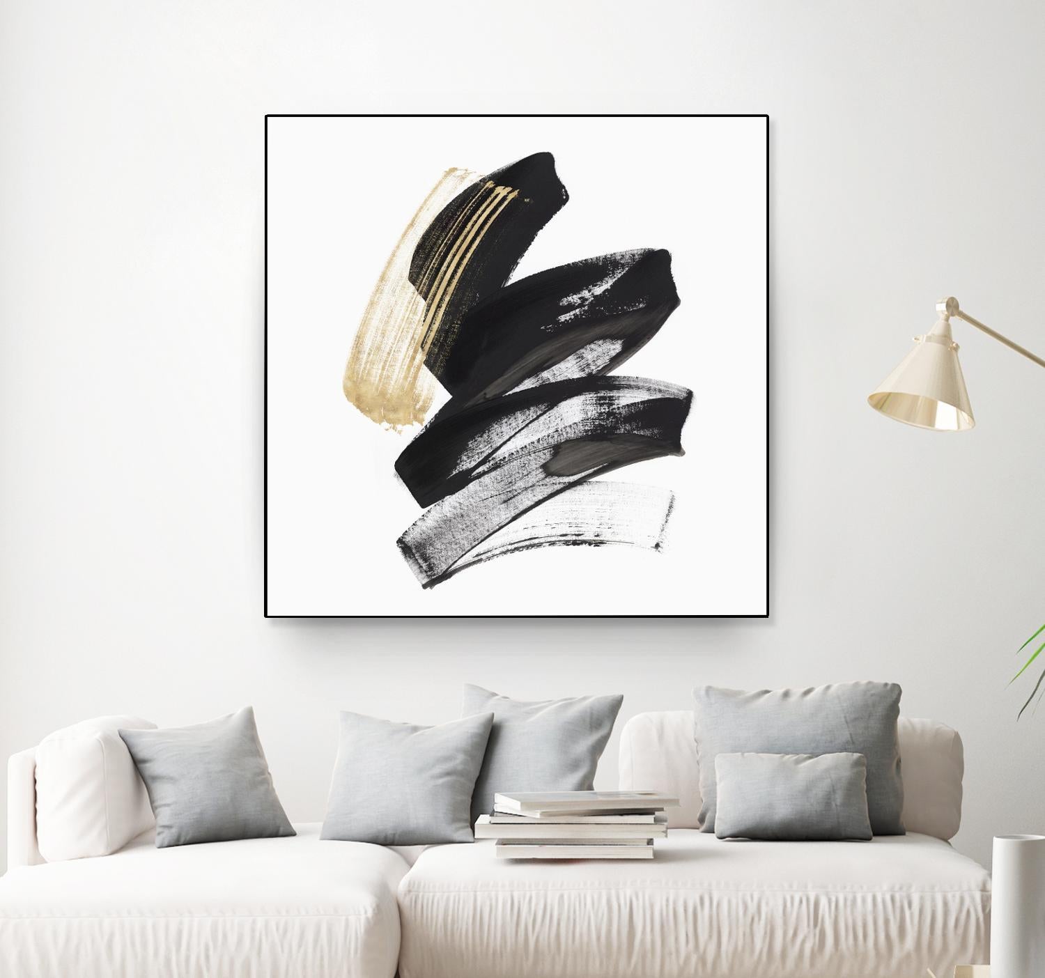 Golden Brushstroke I by PI Studio on GIANT ART - gold abstract abstract