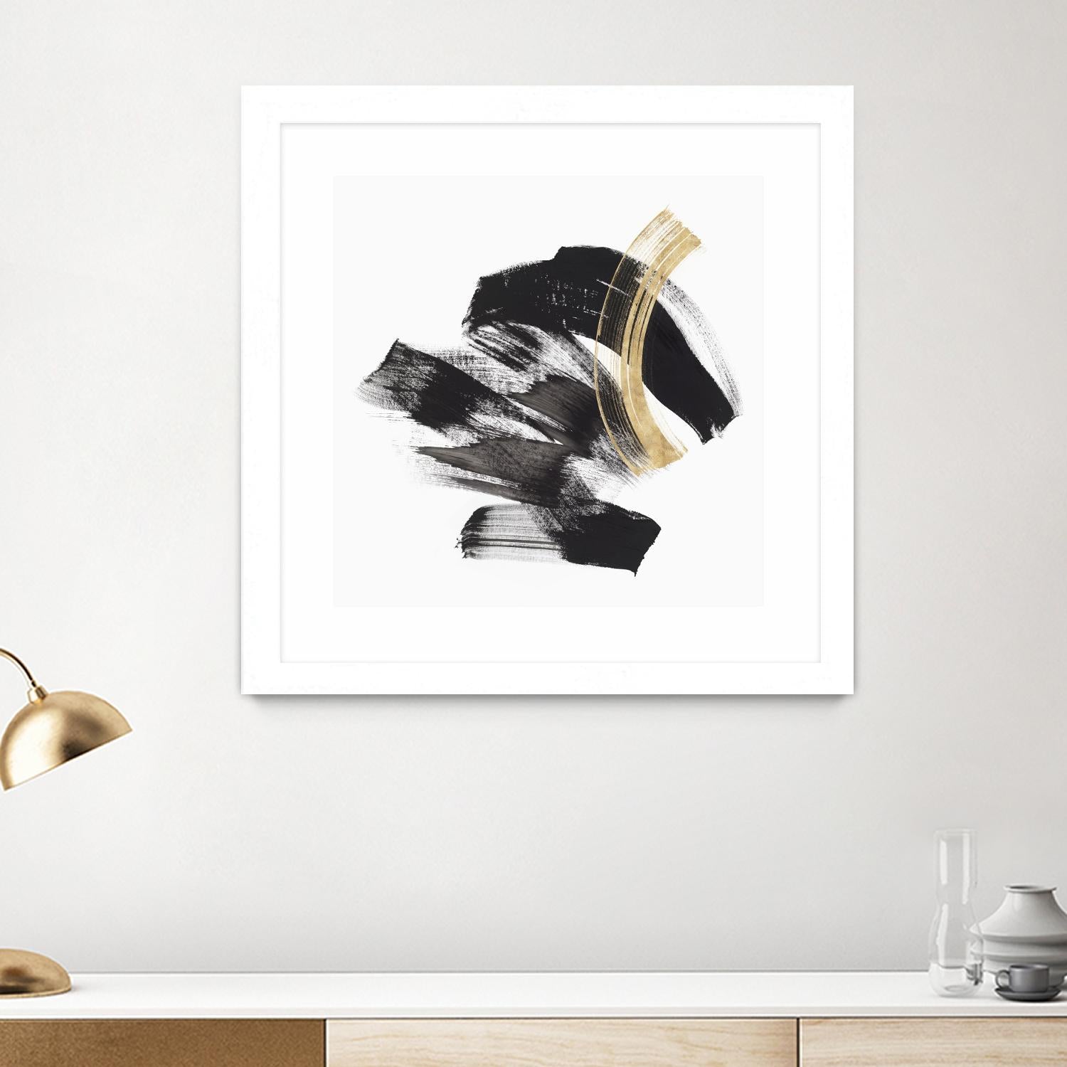 Golden Brushstroke II by PI Studio on GIANT ART - gold abstract abstract