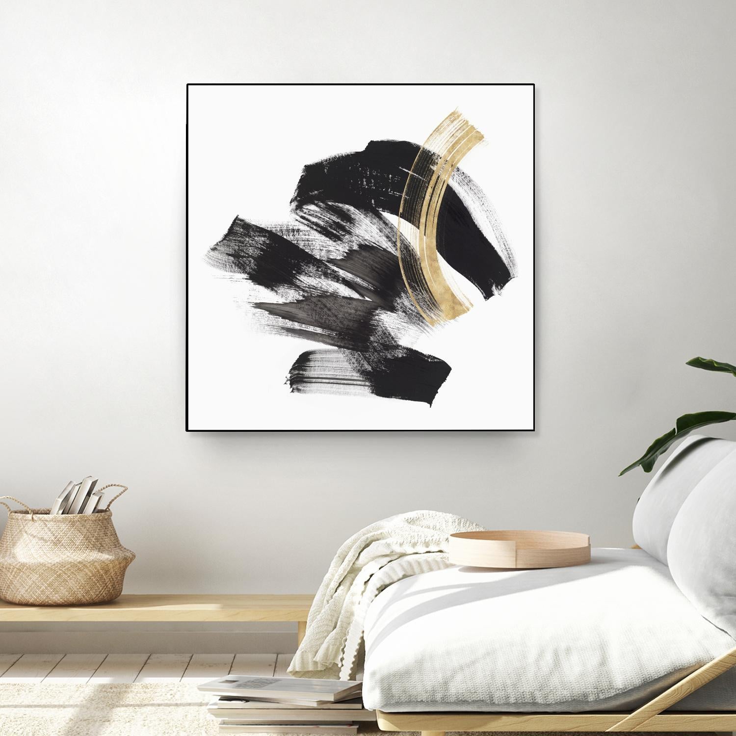 Golden Brushstroke II by PI Studio on GIANT ART - gold abstract abstract