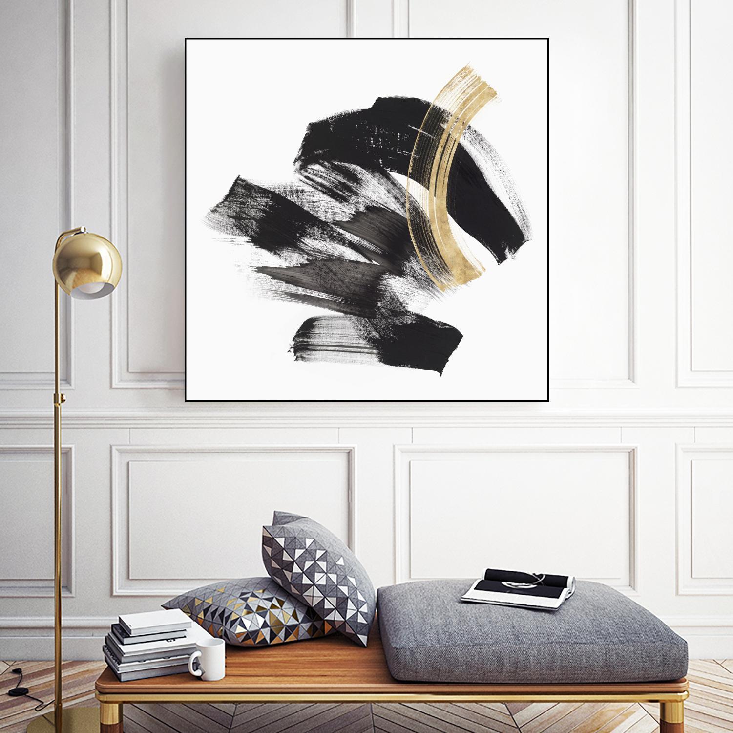 Golden Brushstroke II by PI Studio on GIANT ART - gold abstract abstract