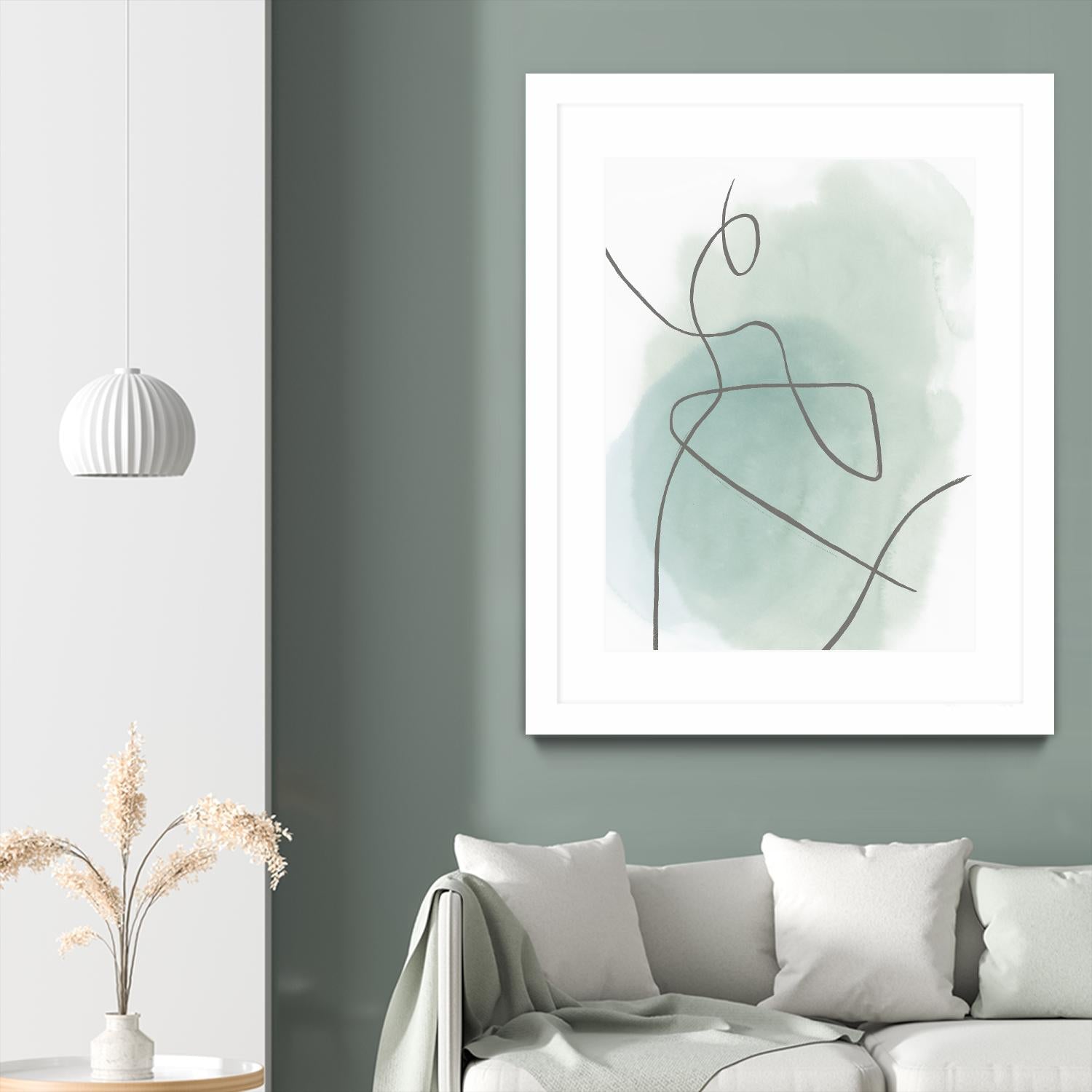 Follow Green II by PI Studio on GIANT ART - green linear lines