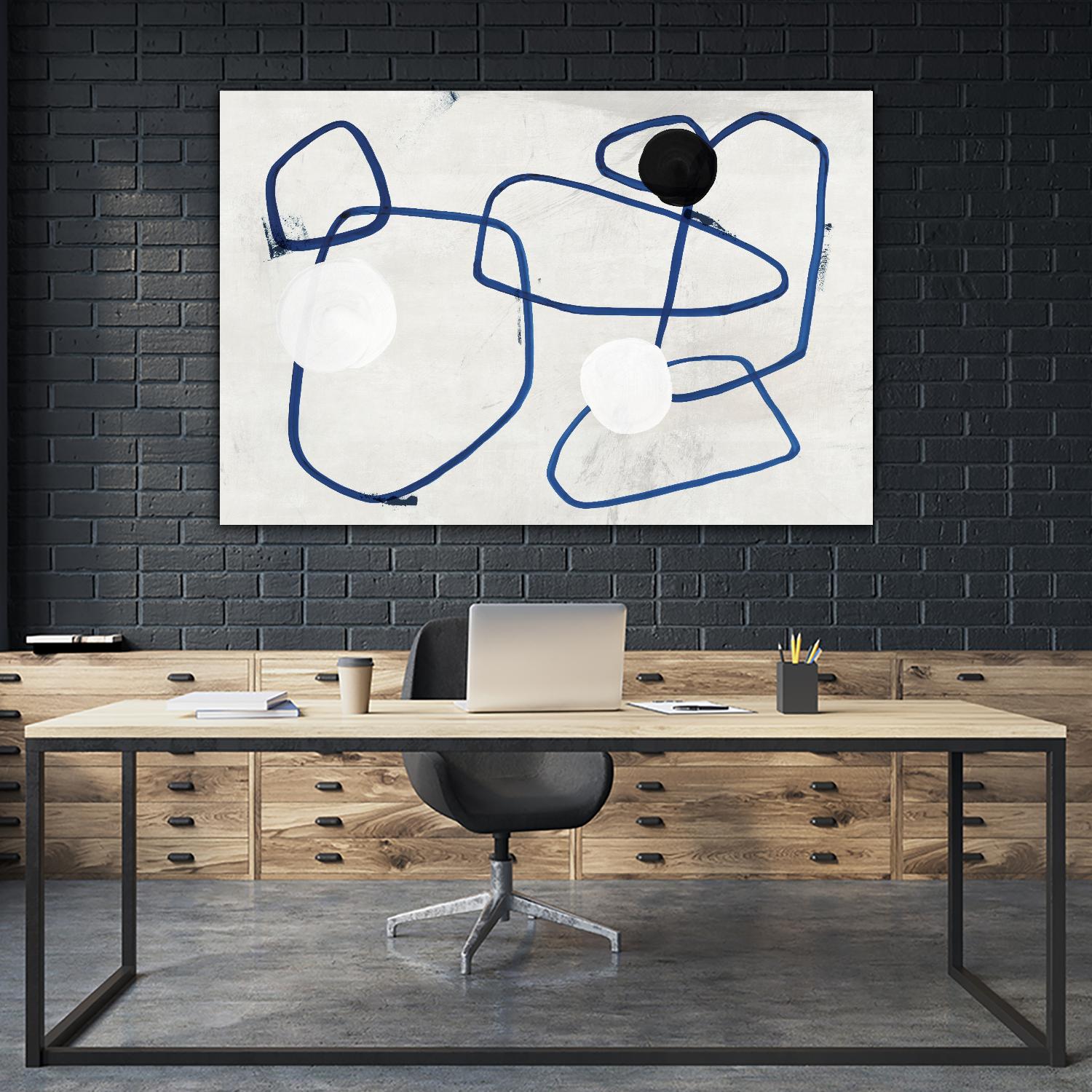 Midblue I by PI Studio on GIANT ART - blue linear