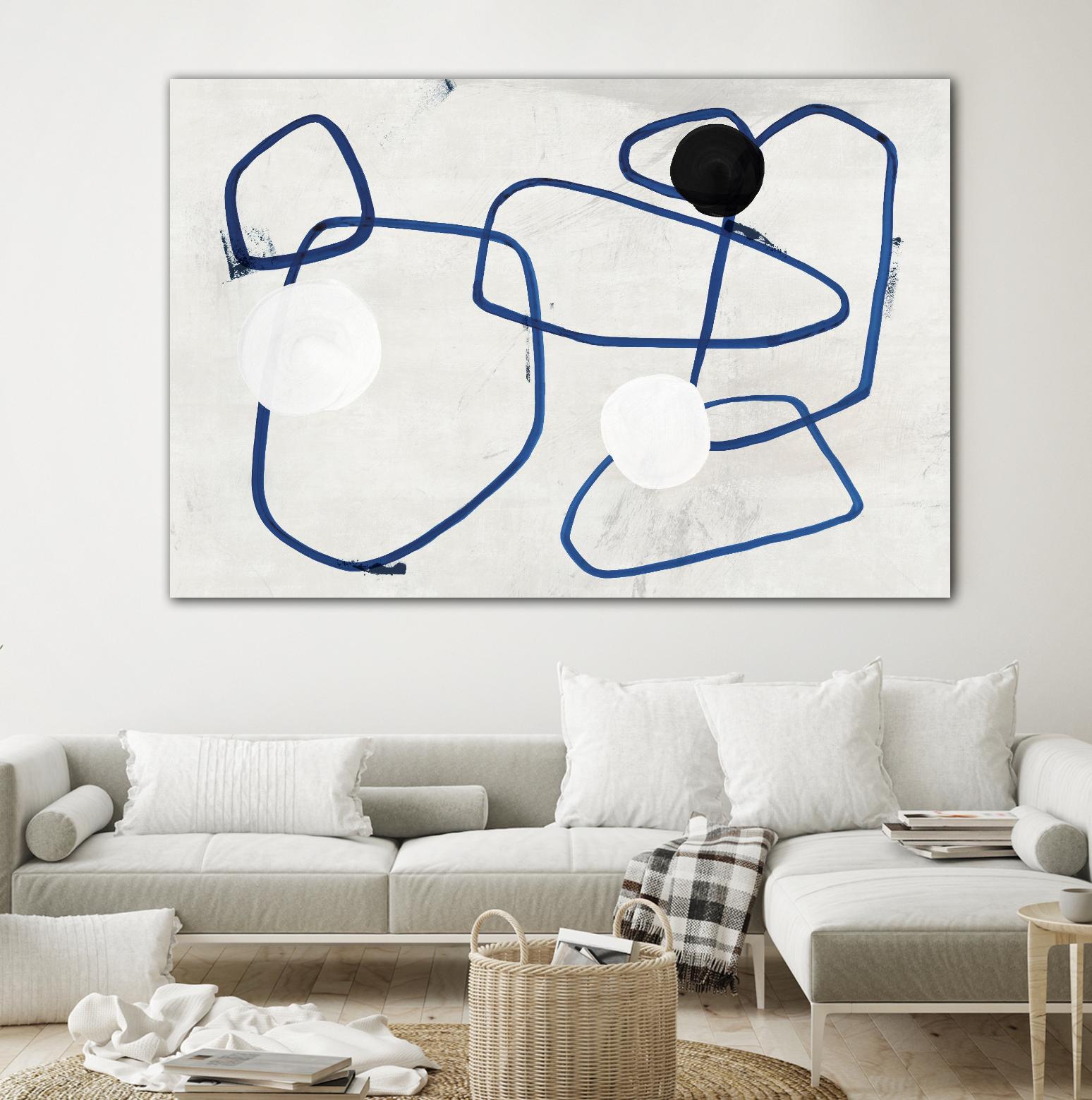 Midblue I by PI Studio on GIANT ART - blue linear