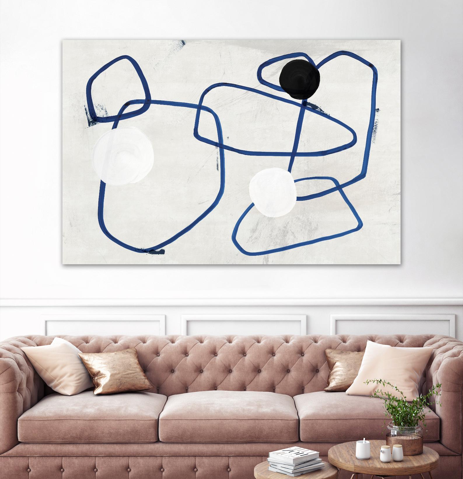 Midblue I by PI Studio on GIANT ART - blue linear