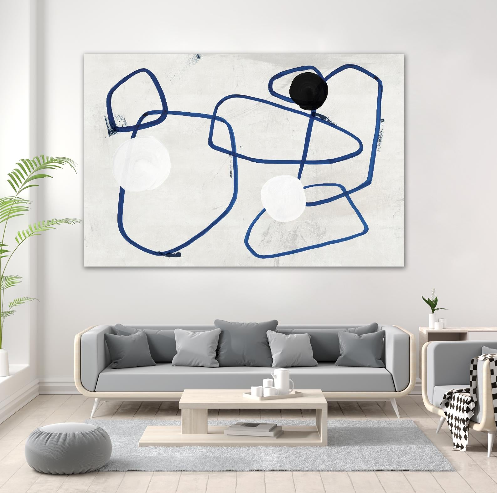 Midblue I by PI Studio on GIANT ART - blue linear