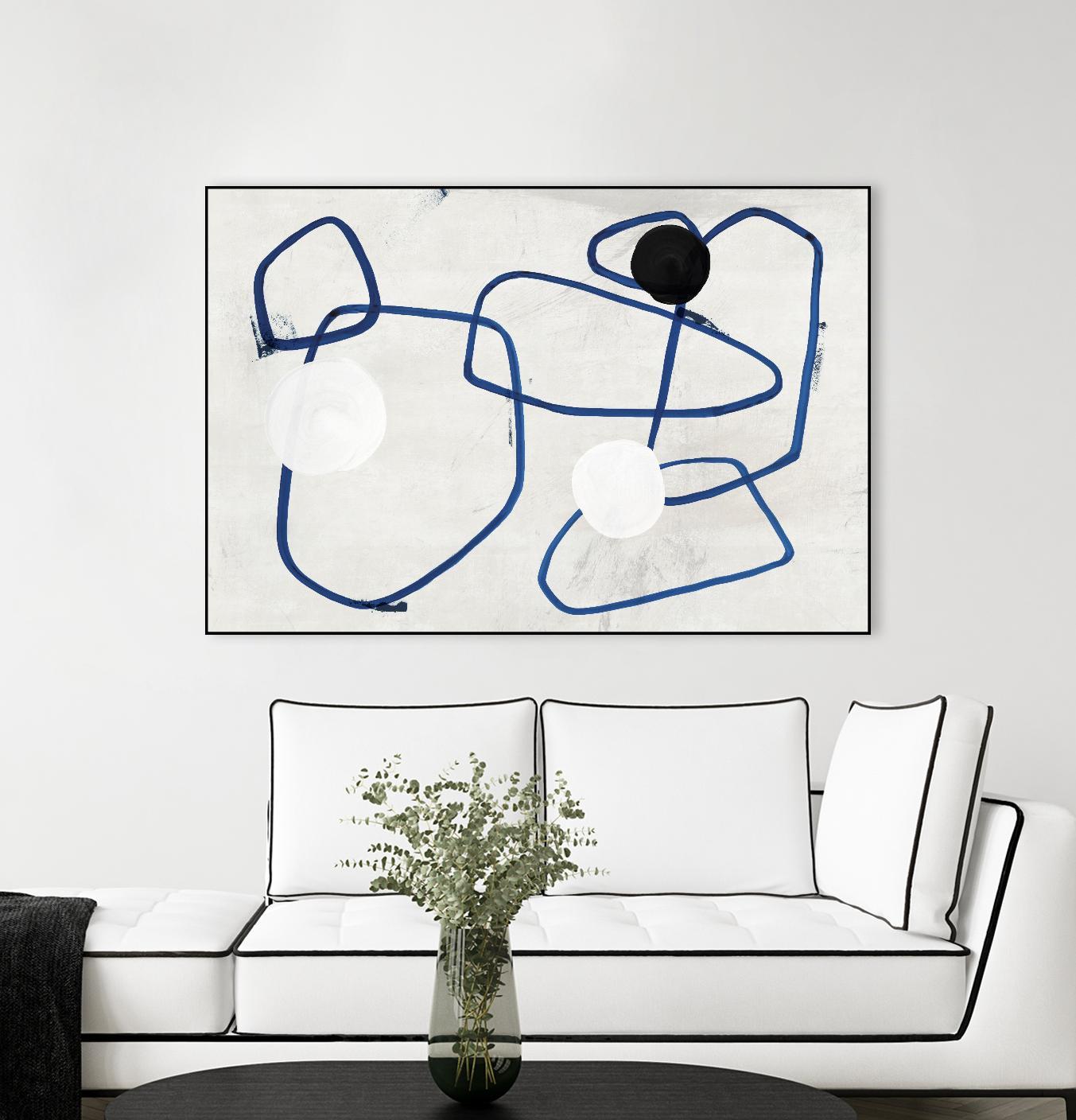 Midblue I by PI Studio on GIANT ART - blue linear