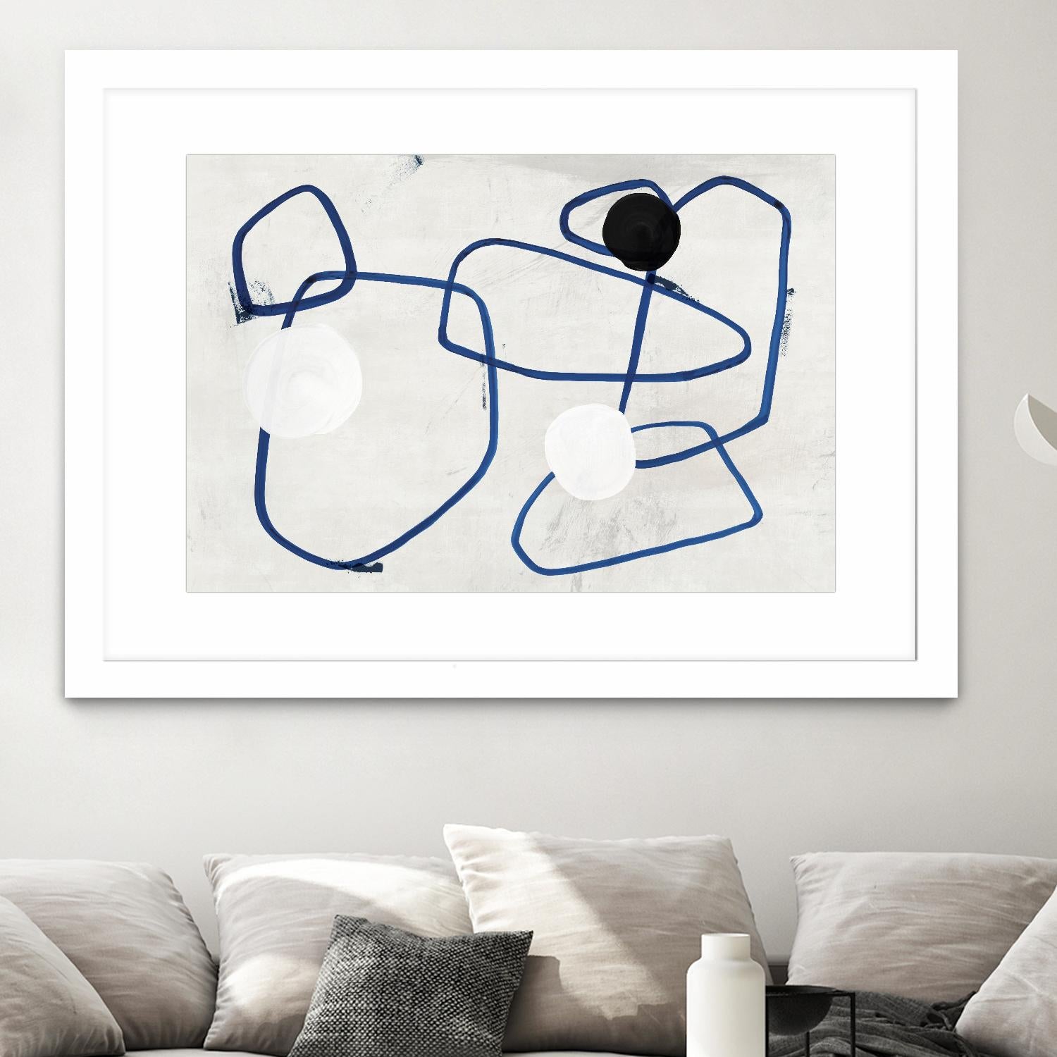 Midblue I by PI Studio on GIANT ART - blue linear