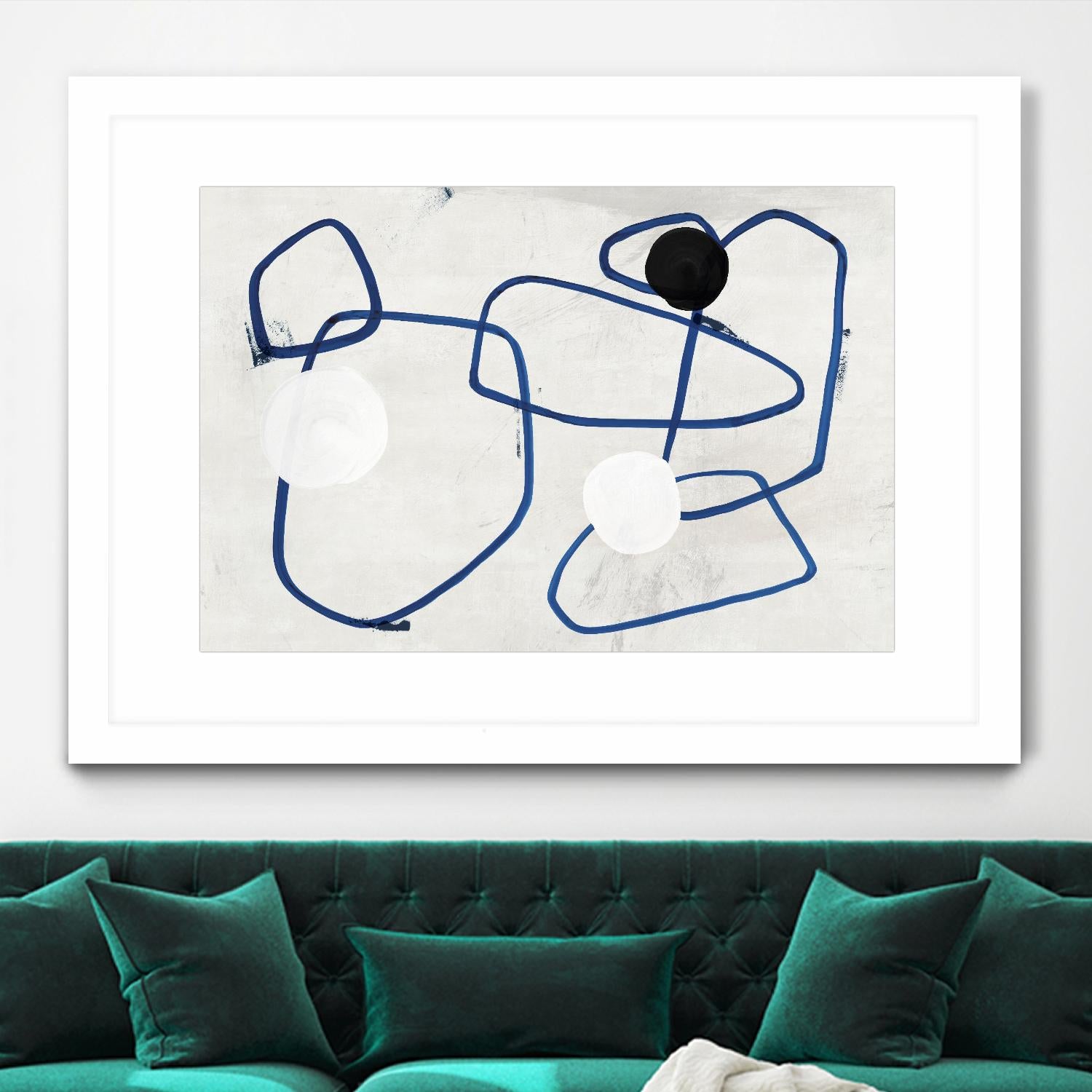 Midblue I by PI Studio on GIANT ART - blue linear