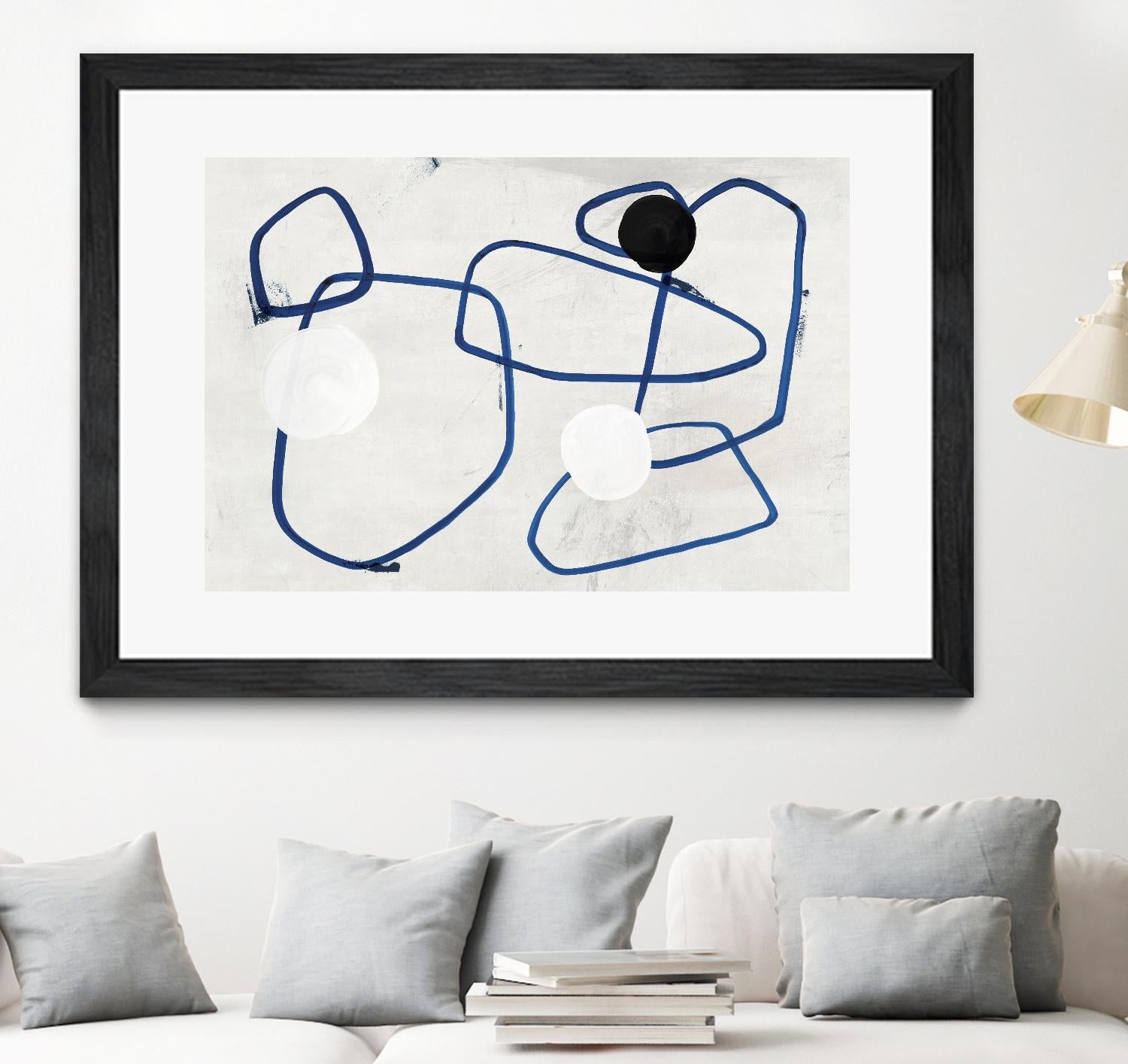 Midblue I by PI Studio on GIANT ART - blue linear