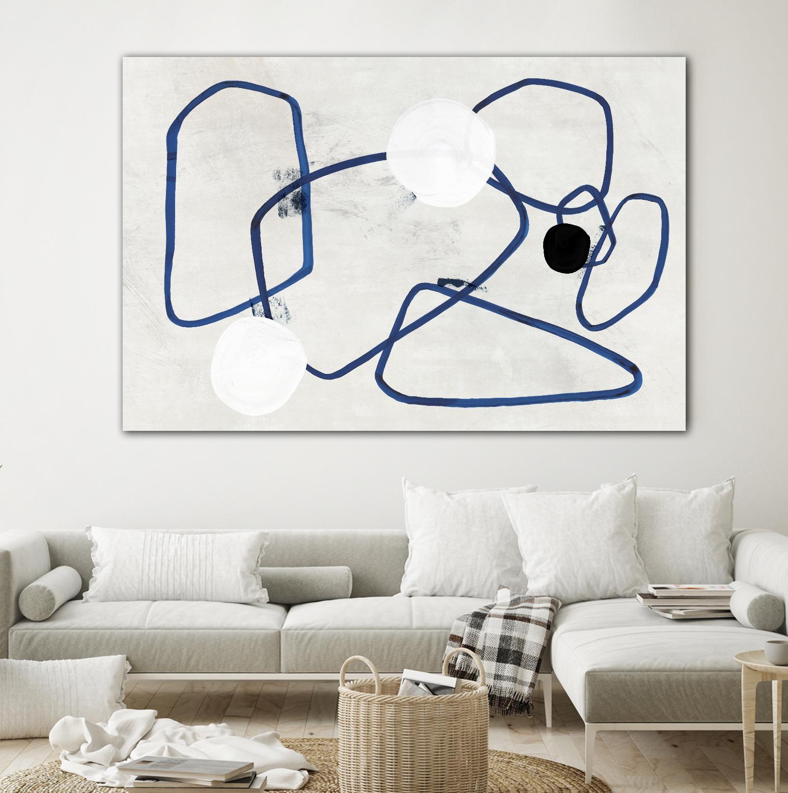 Midblue II by PI Studio on GIANT ART - blue shapes abstract