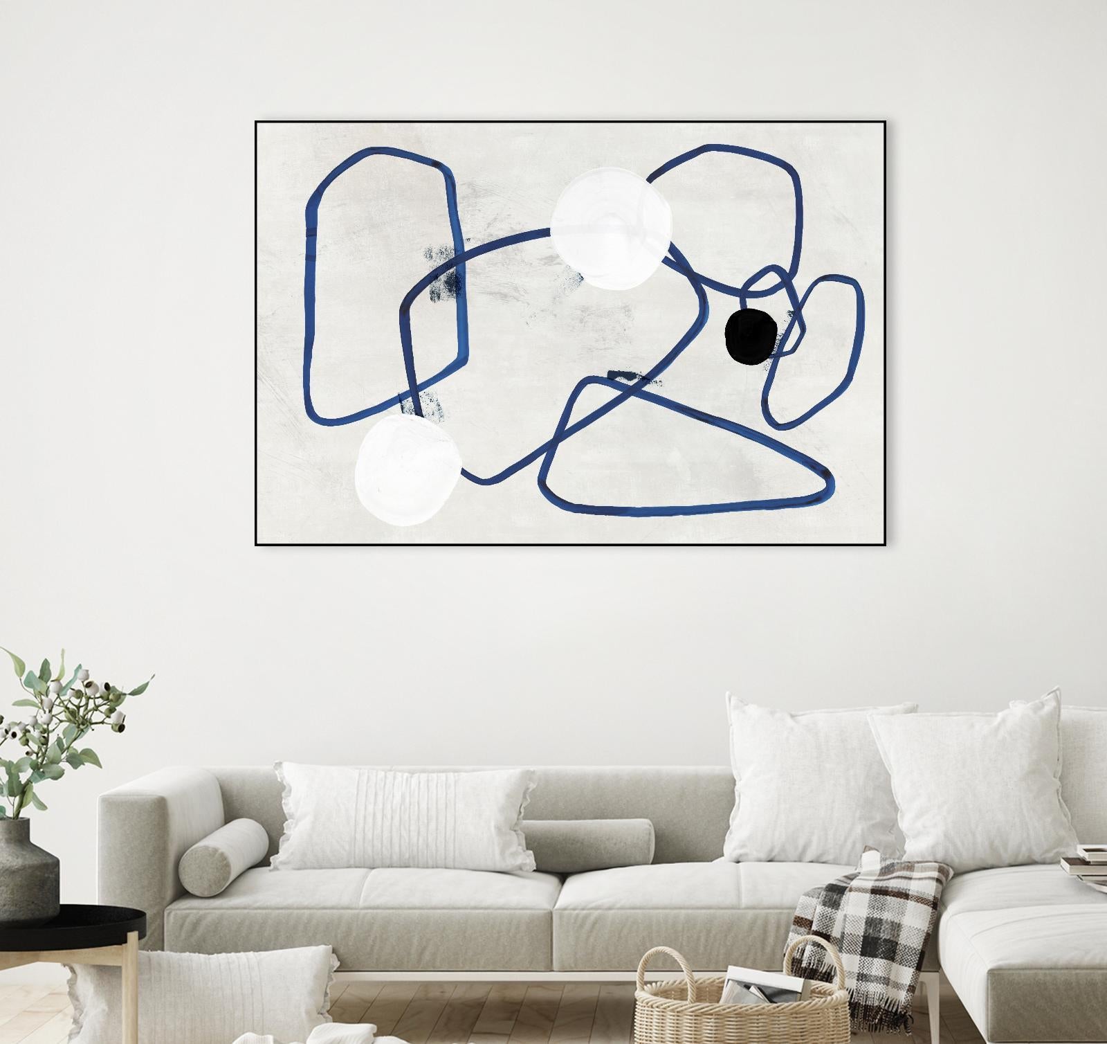 Midblue II by PI Studio on GIANT ART - blue shapes abstract