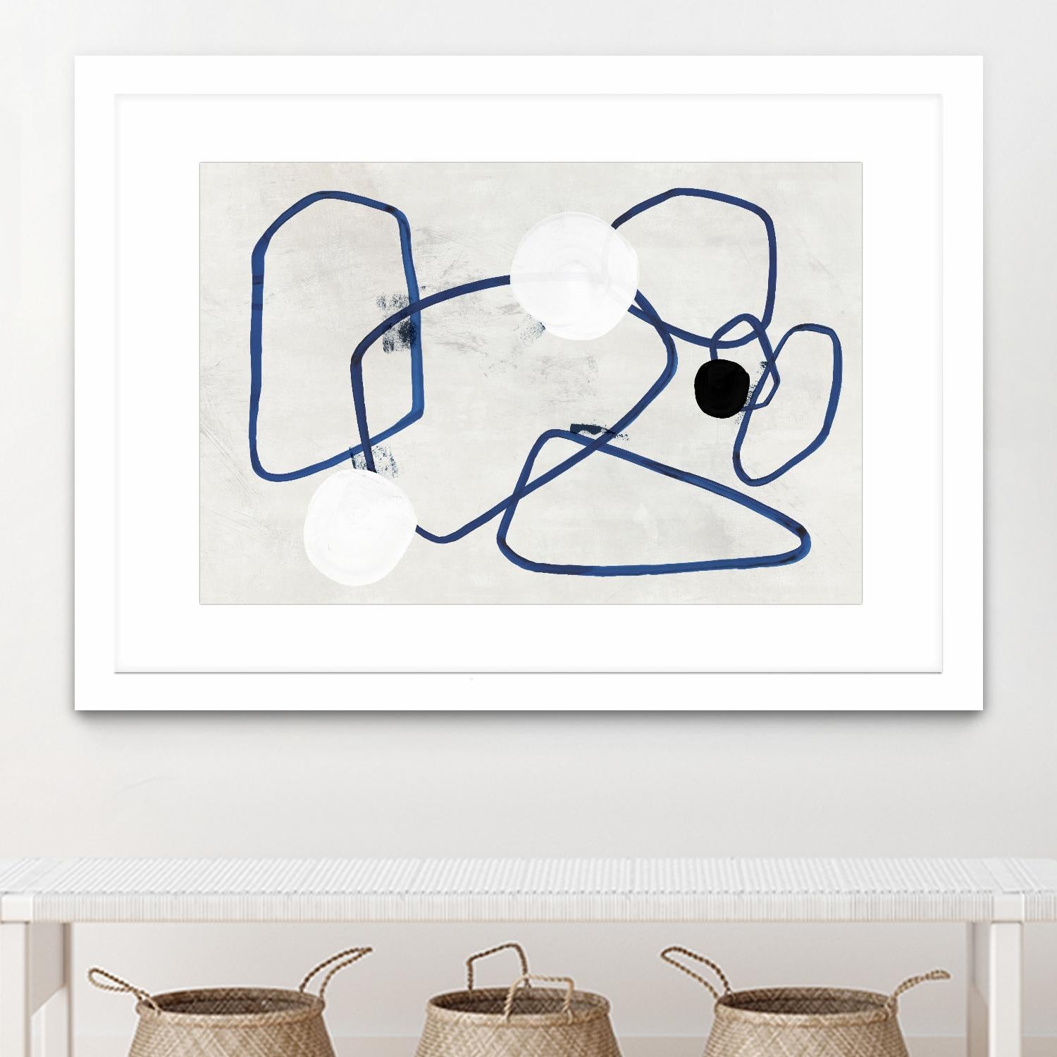 Midblue II by PI Studio on GIANT ART - blue shapes abstract