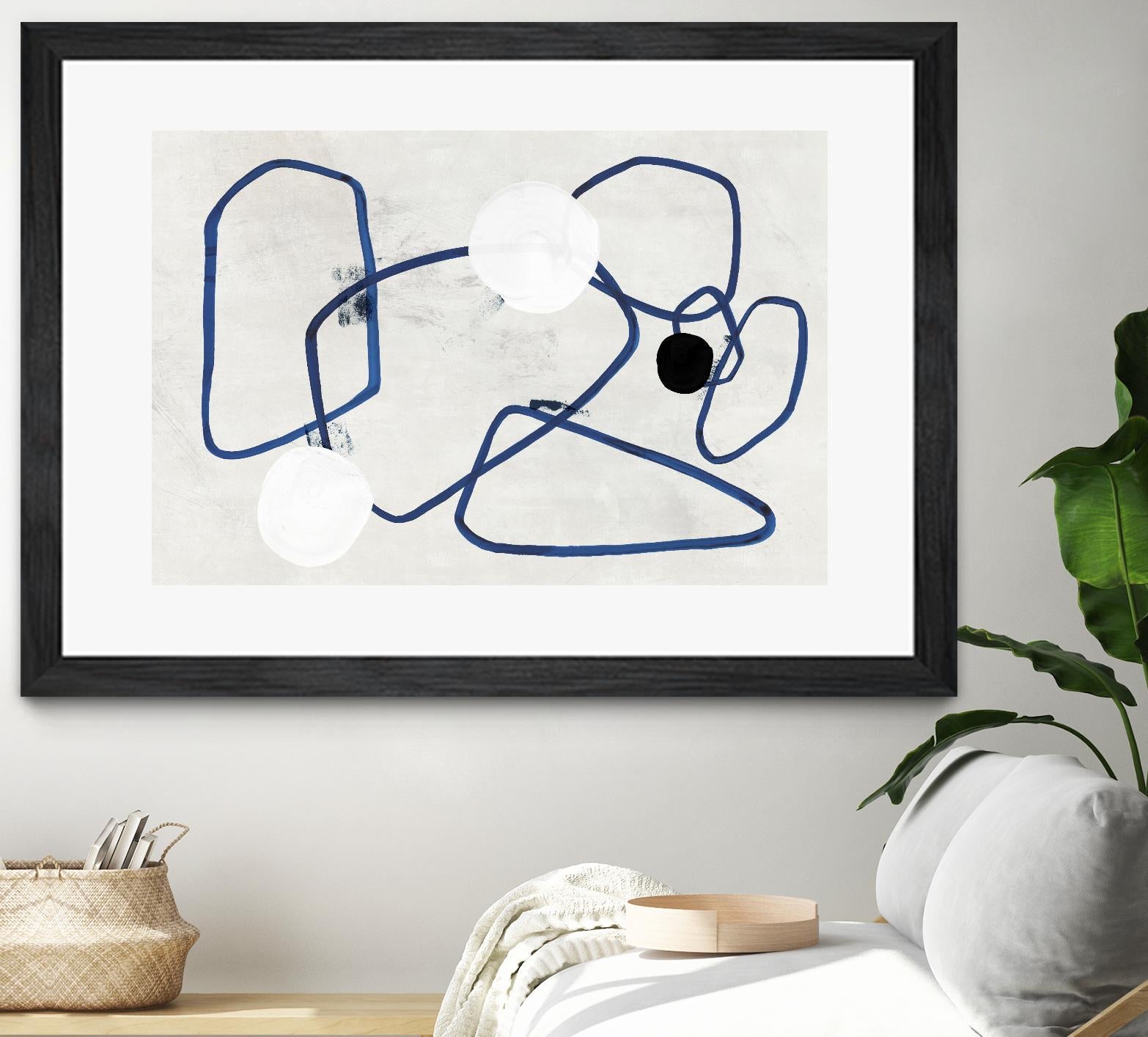 Midblue II by PI Studio on GIANT ART - blue shapes abstract