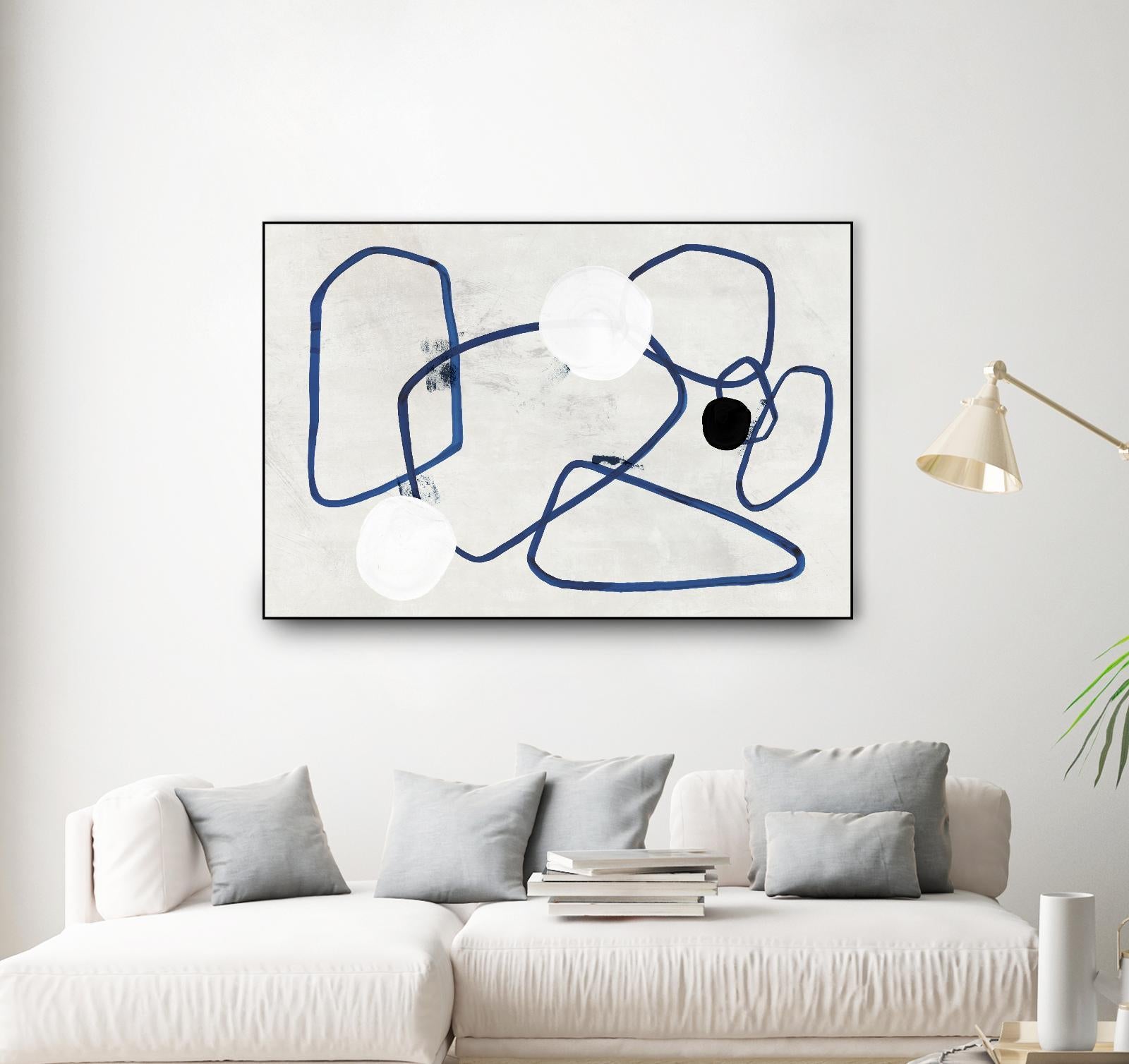 Midblue II by PI Studio on GIANT ART - blue shapes abstract