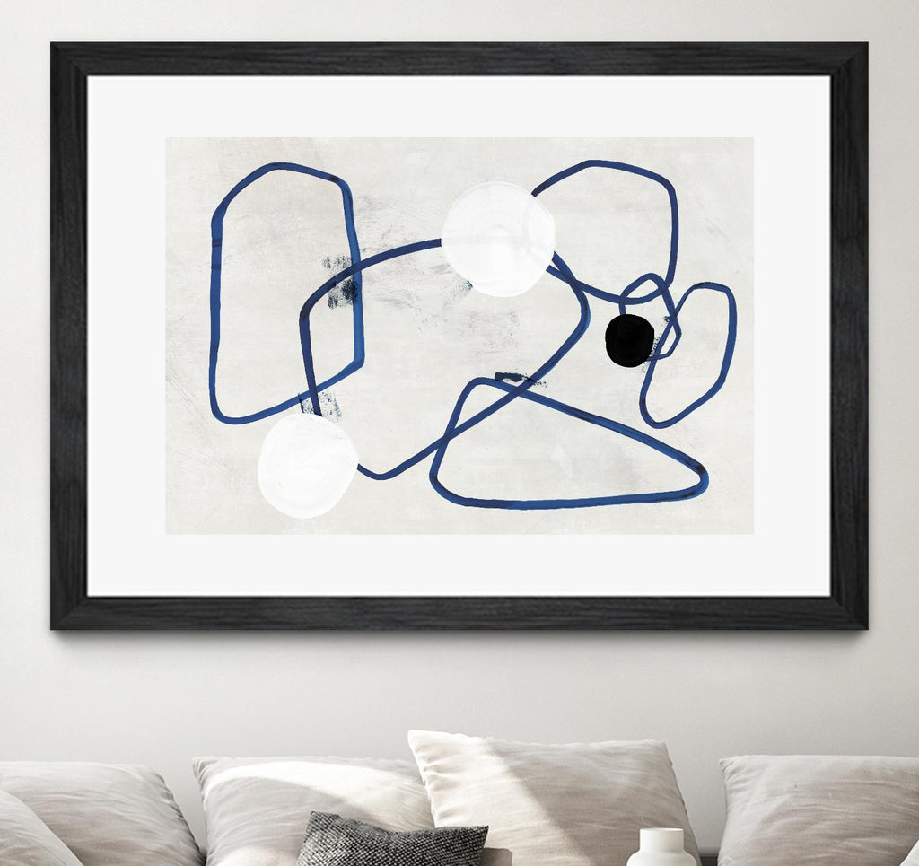 Midblue II by PI Studio on GIANT ART - blue shapes abstract