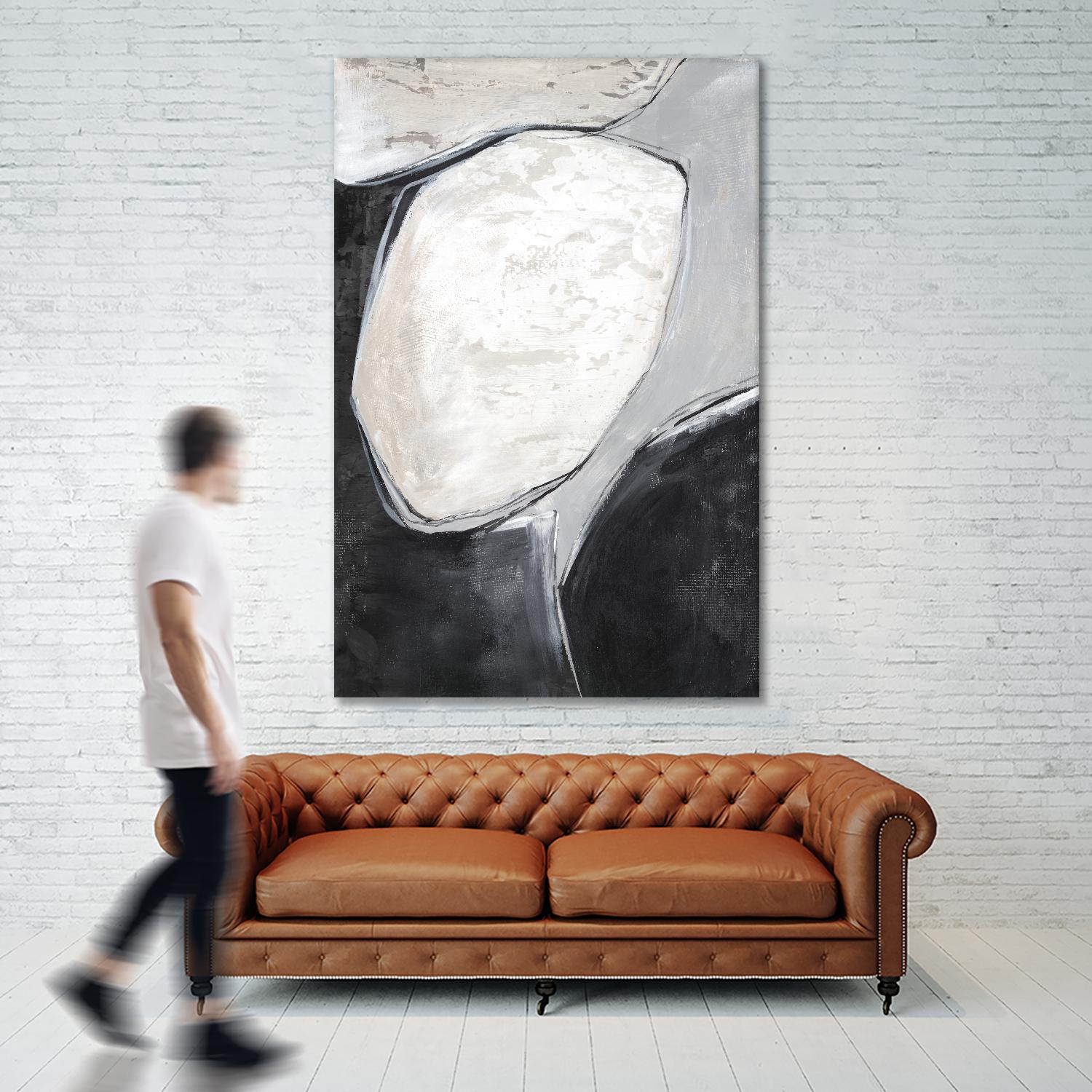 Falling Rocks I by PI Studio on GIANT ART - grey shapes