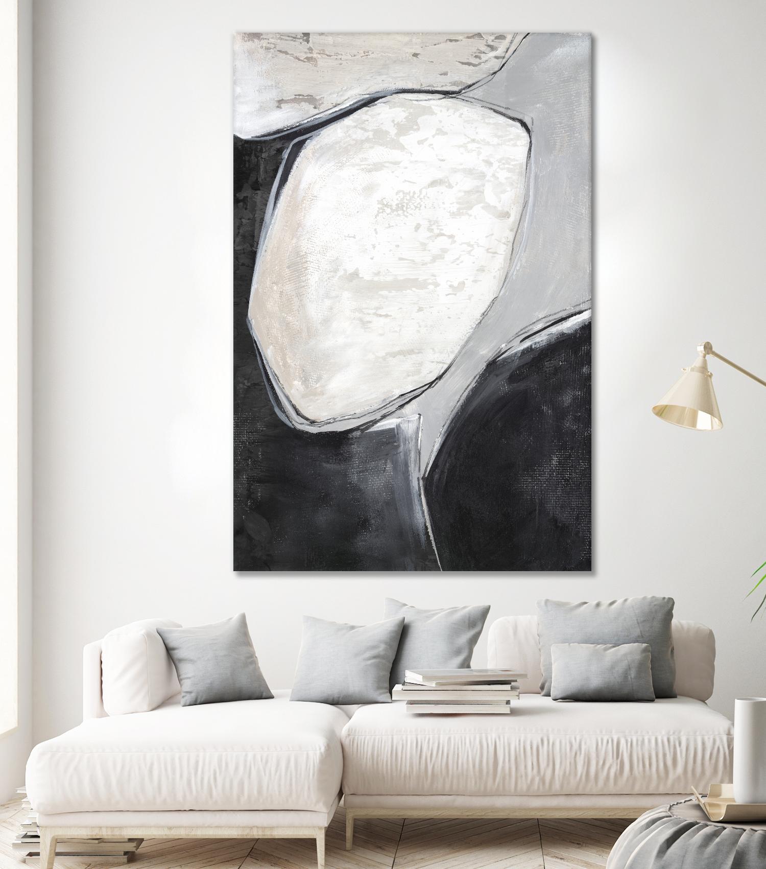 Falling Rocks I by PI Studio on GIANT ART - grey shapes