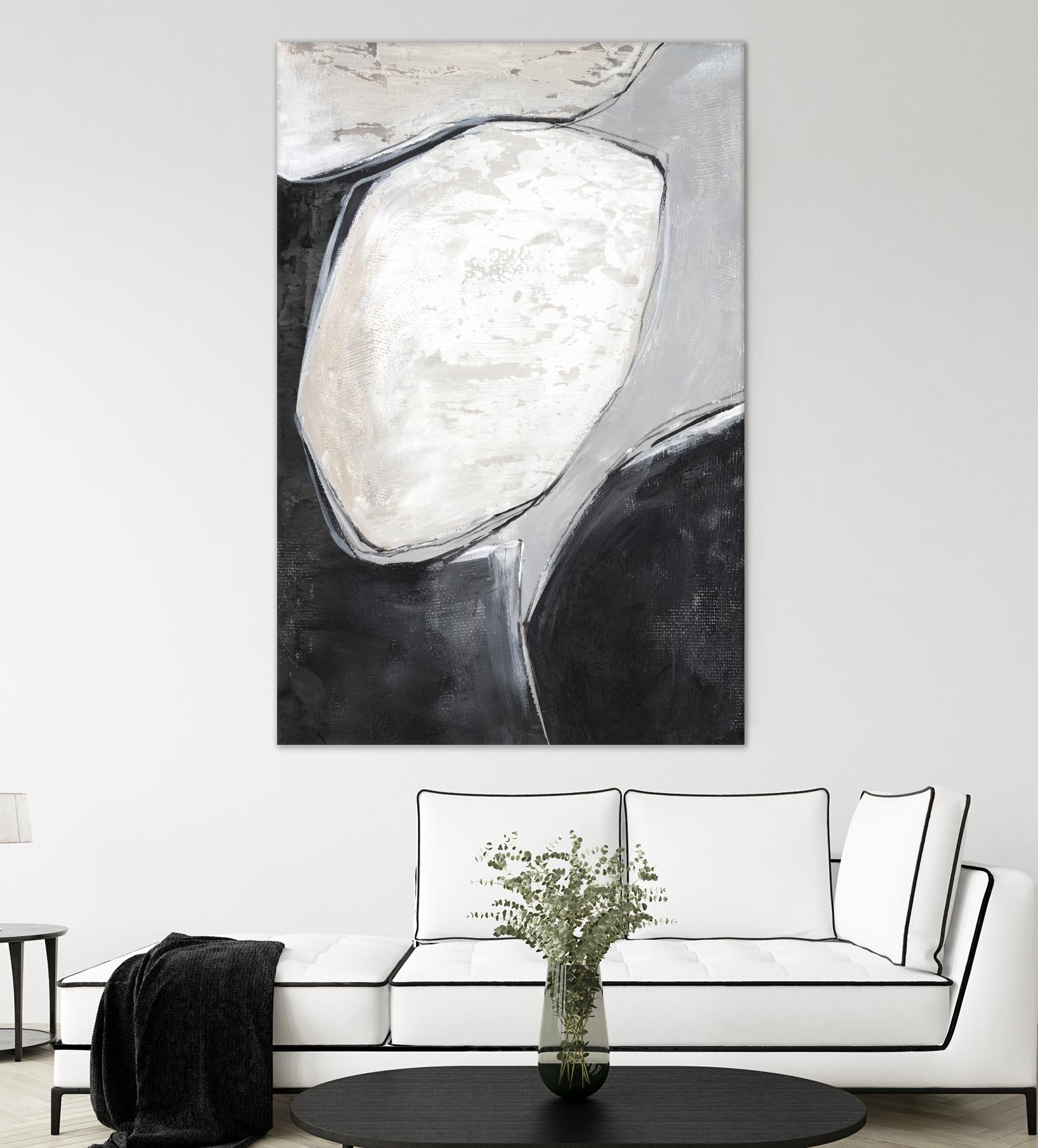 Falling Rocks I by PI Studio on GIANT ART - grey shapes