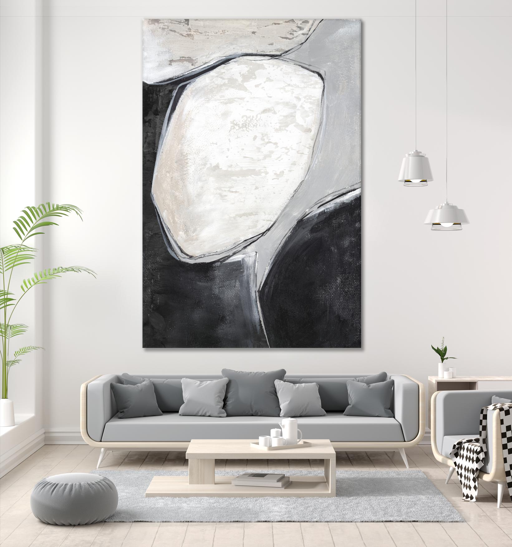 Falling Rocks I by PI Studio on GIANT ART - grey shapes