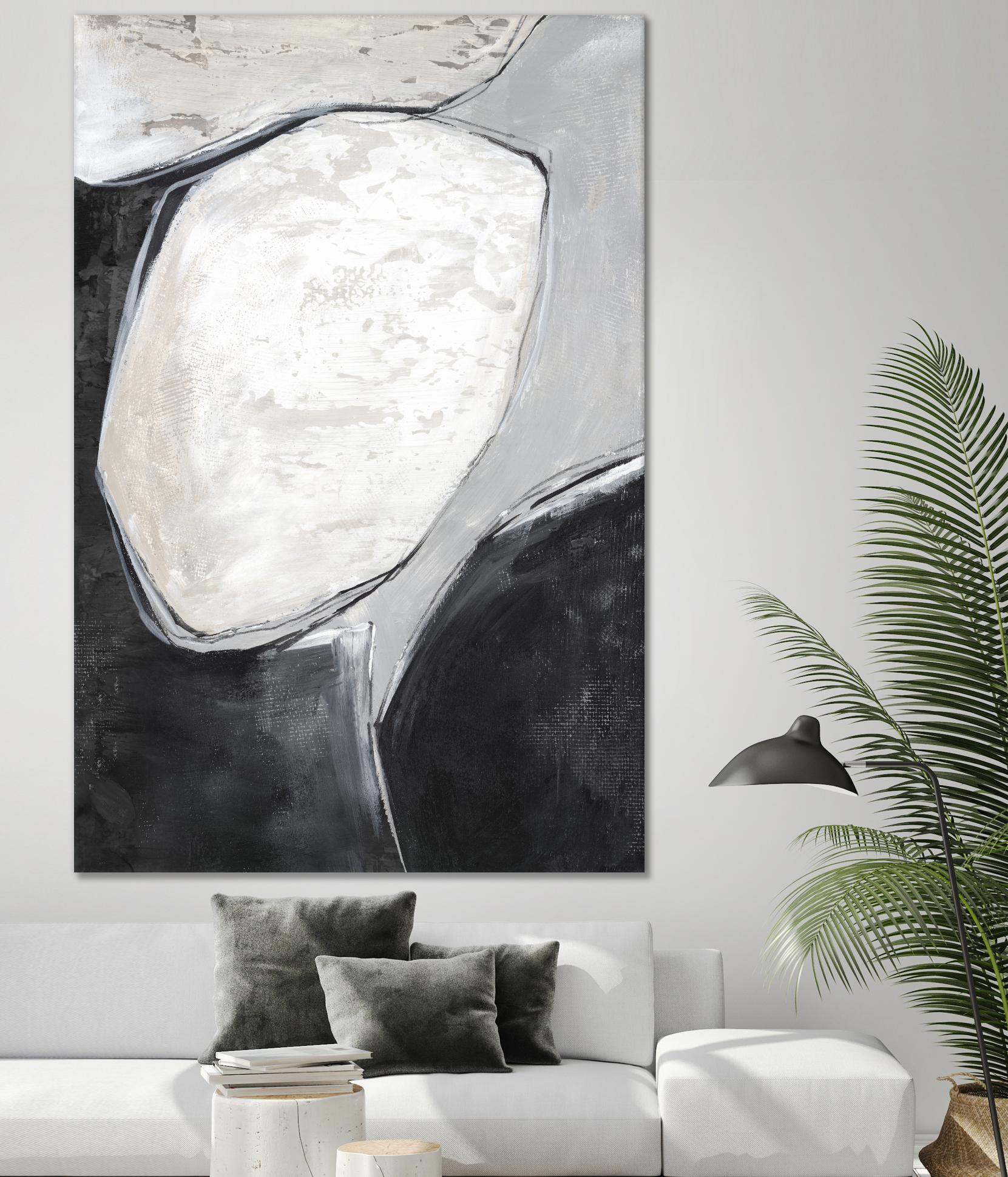 Falling Rocks I by PI Studio on GIANT ART - grey shapes
