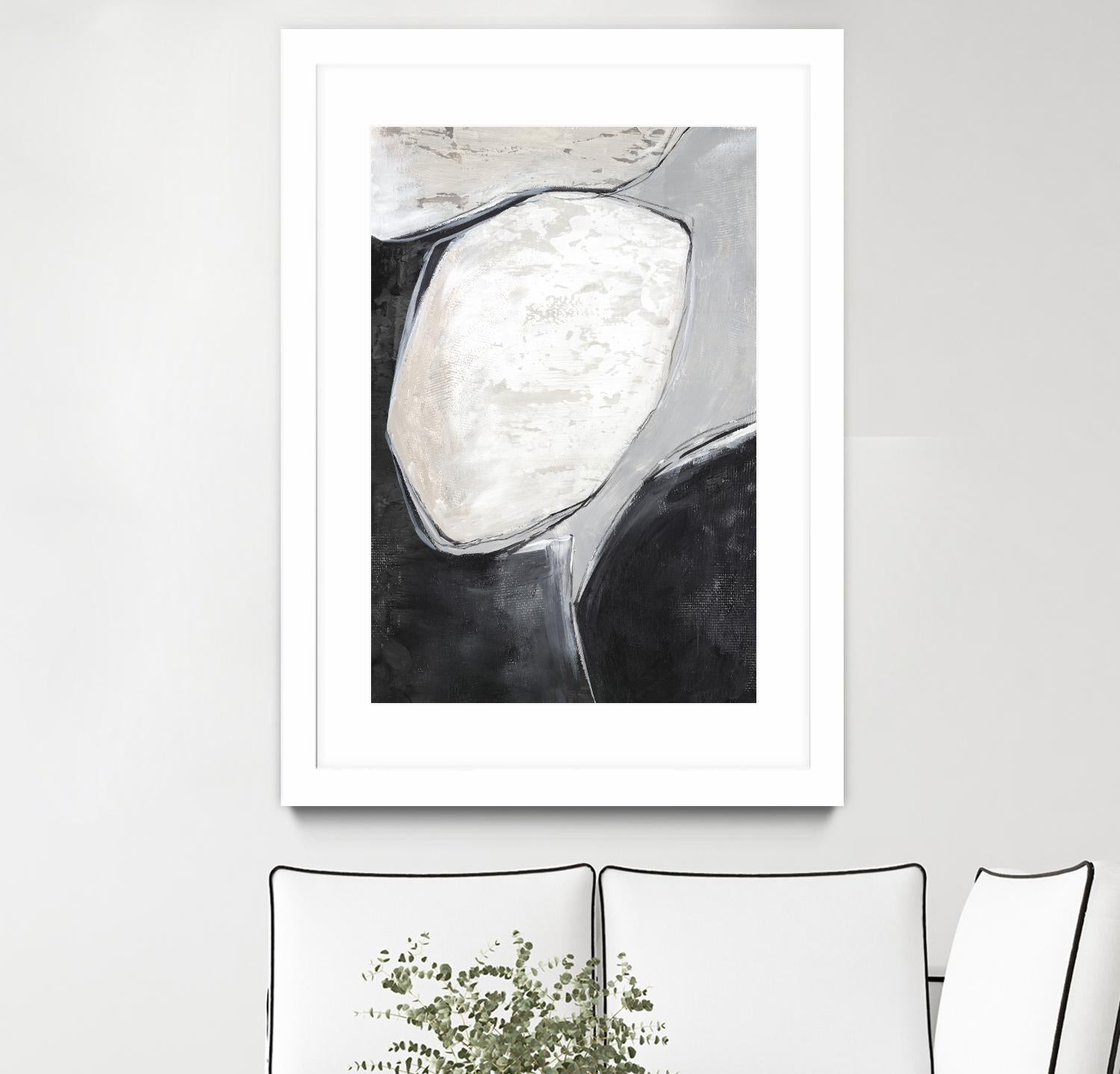 Falling Rocks I by PI Studio on GIANT ART - grey shapes