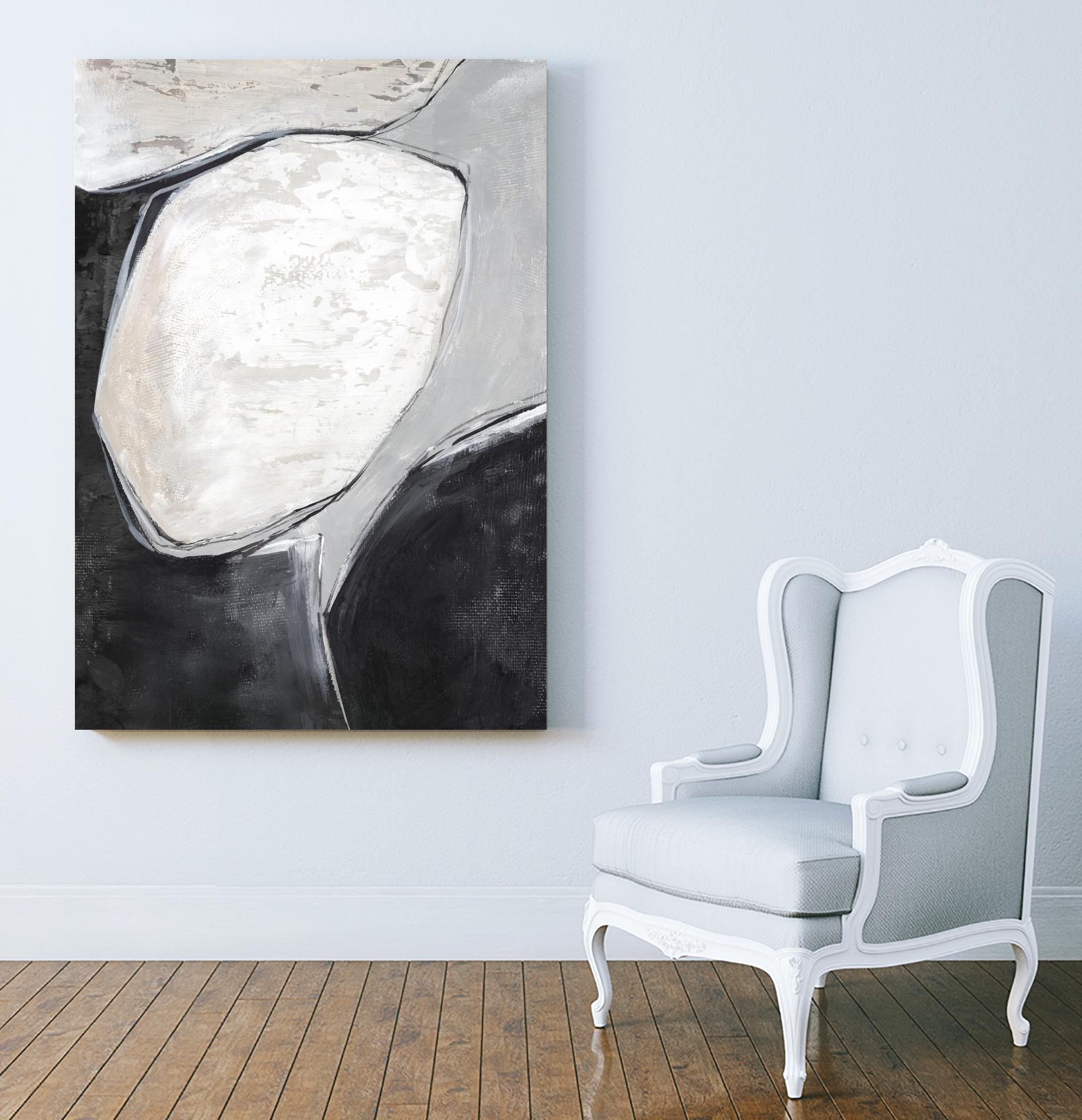 Falling Rocks I by PI Studio on GIANT ART - grey shapes