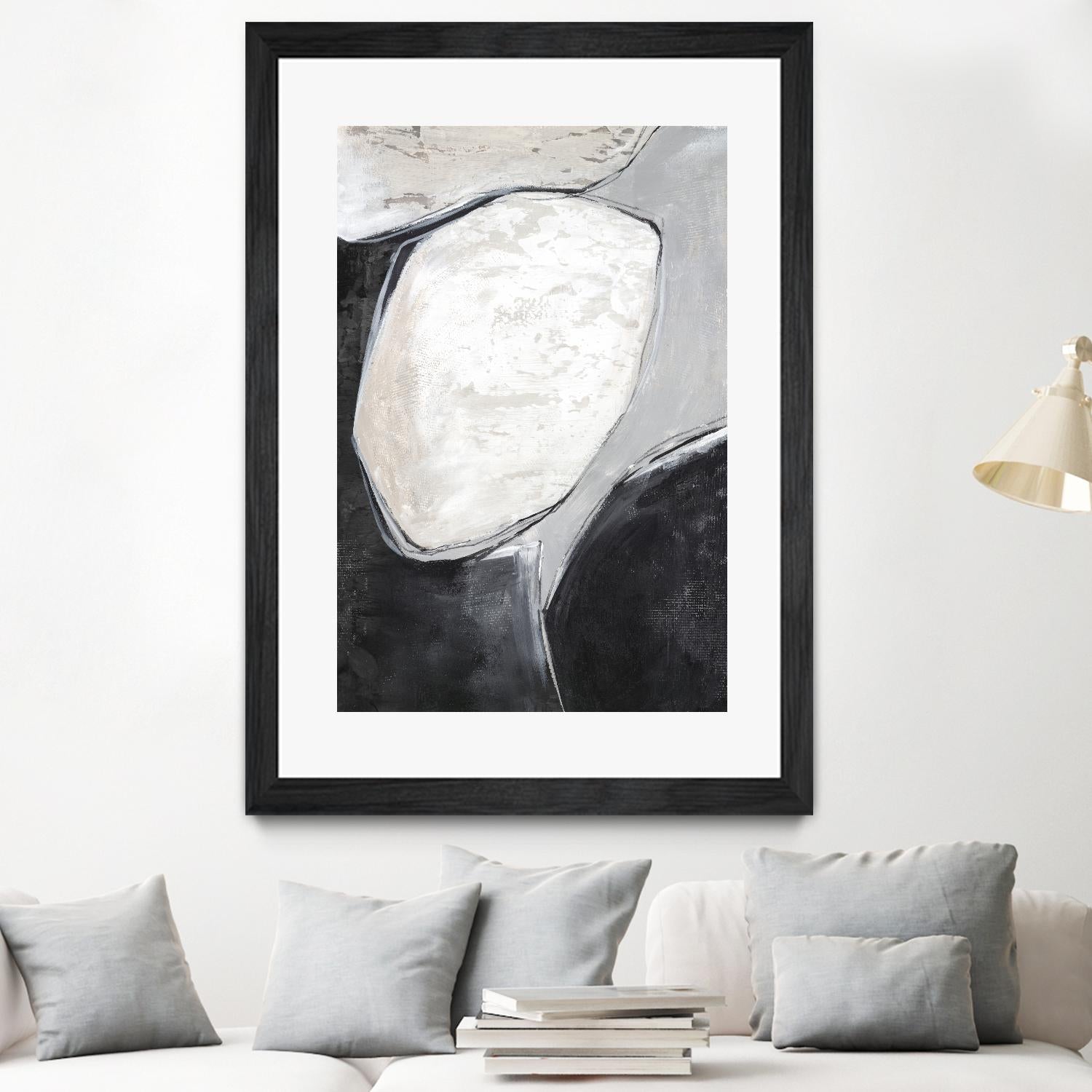 Falling Rocks I by PI Studio on GIANT ART - grey shapes