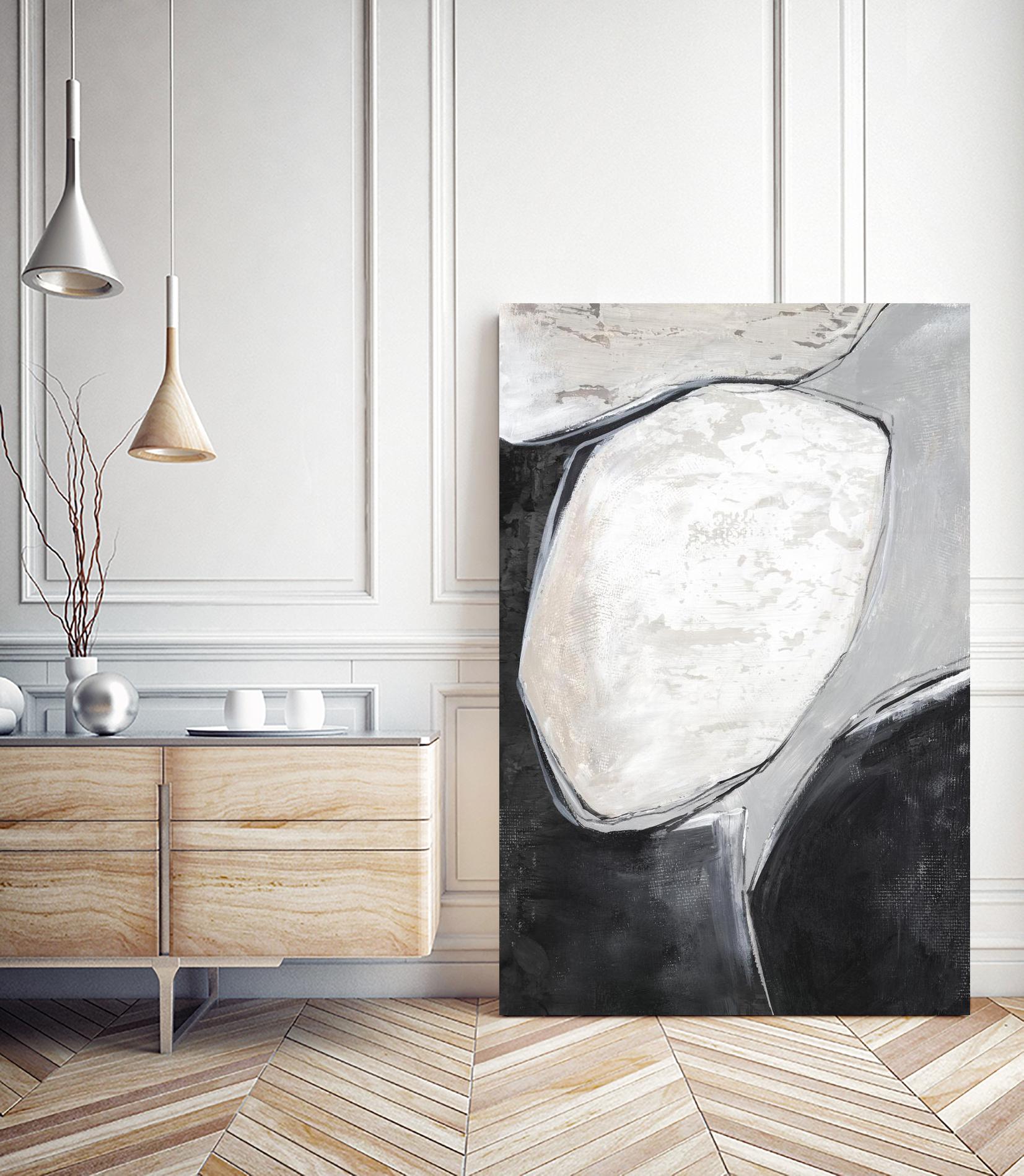 Falling Rocks I by PI Studio on GIANT ART - grey shapes