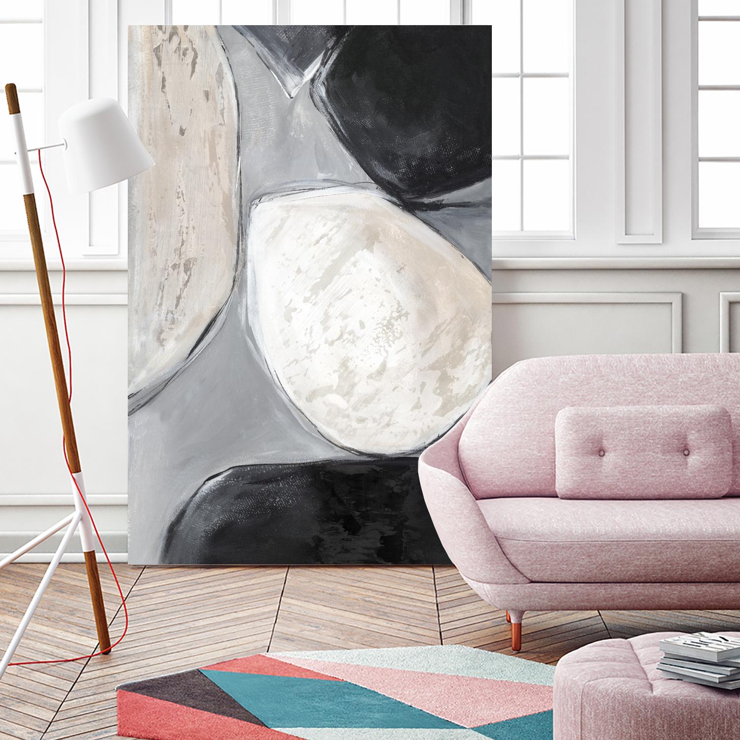 Falling Rocks II by PI Studio on GIANT ART - white shapes abstract