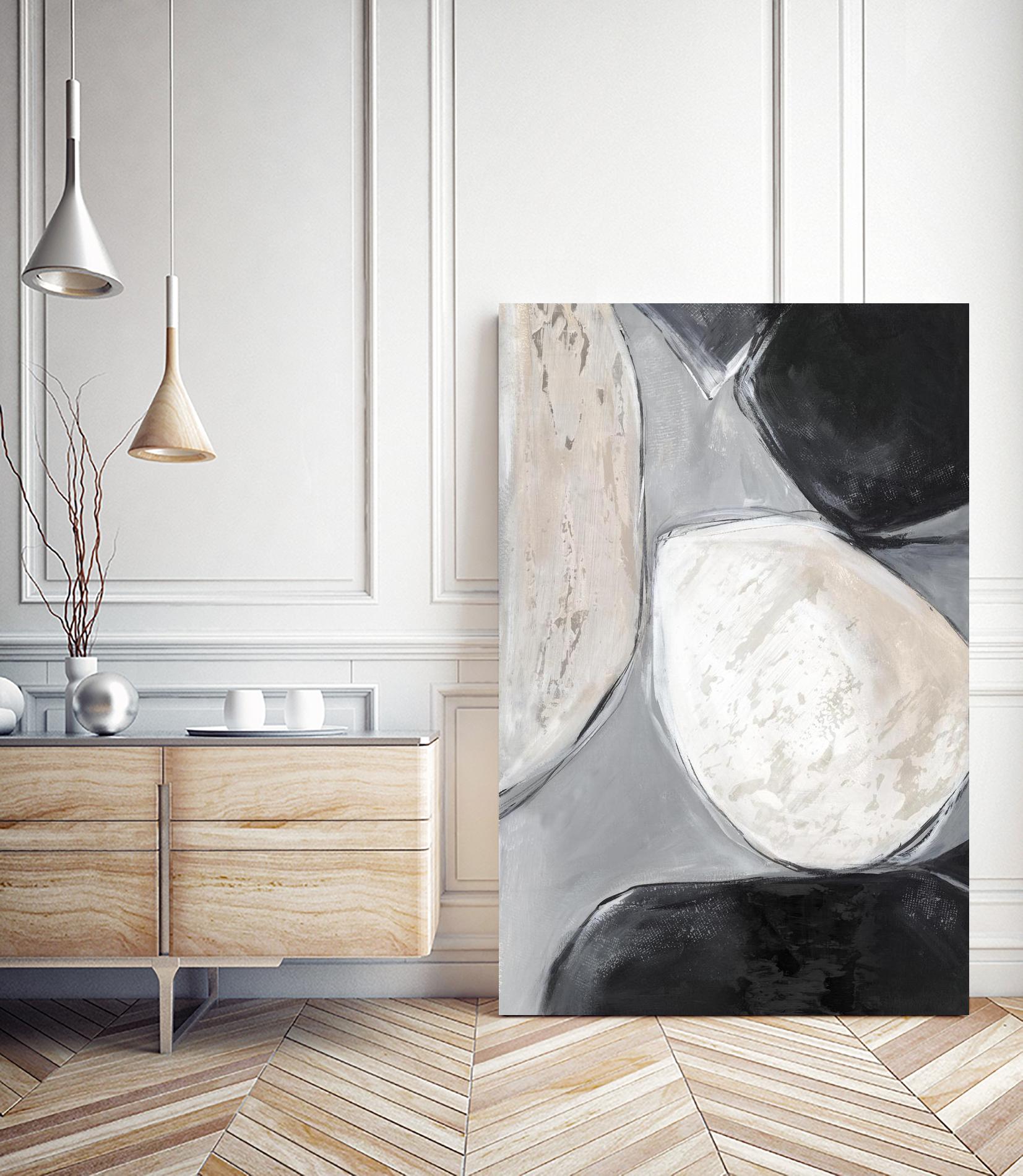 Falling Rocks II by PI Studio on GIANT ART - white shapes abstract