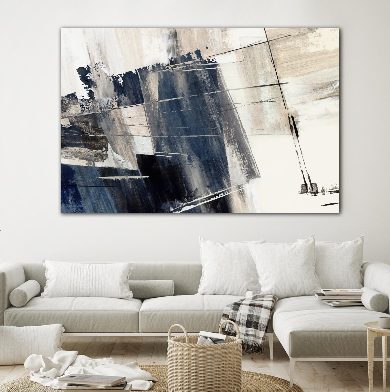 Forward Blue by PI Studio on GIANT ART - beige abstract painting