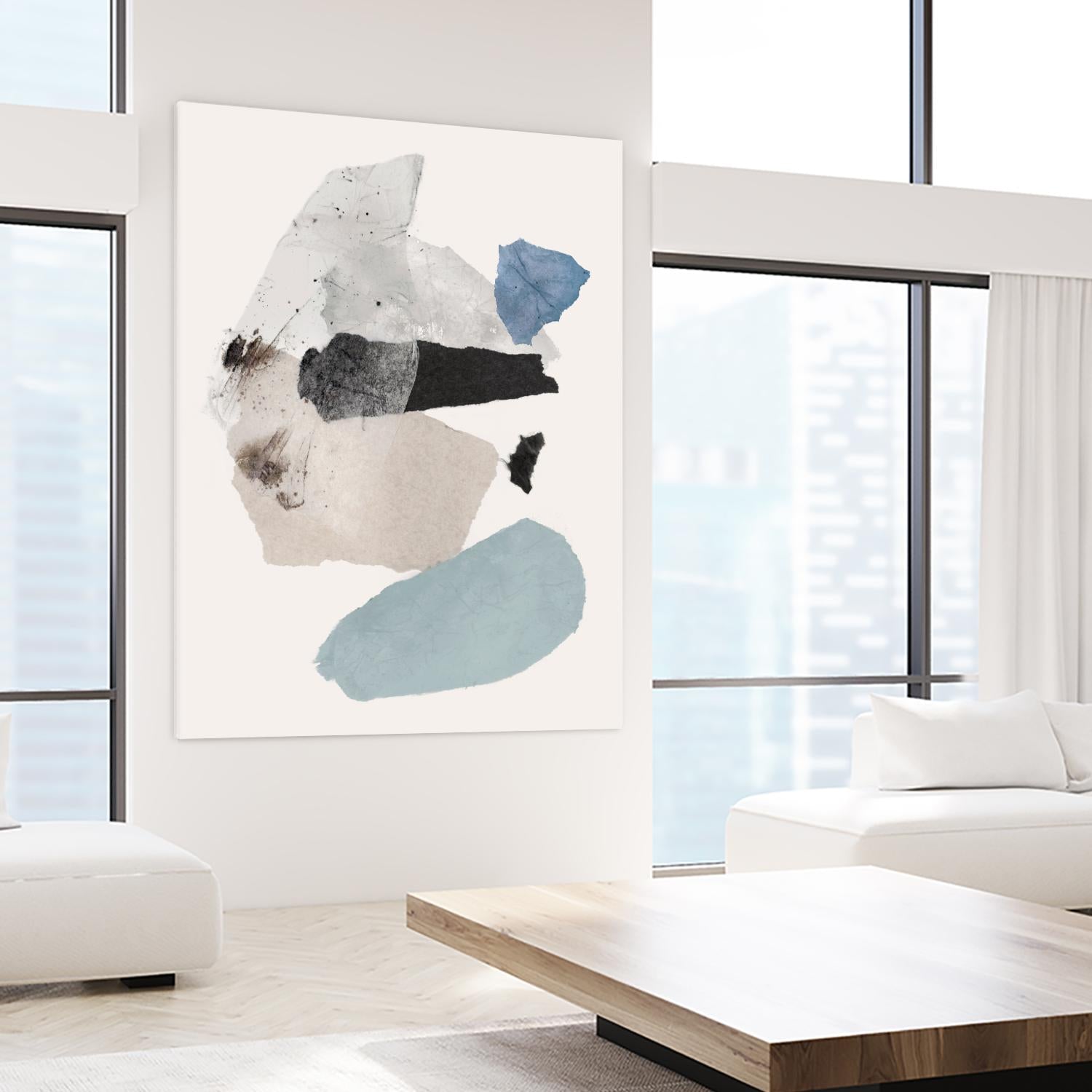 Pieces of Fun II by PI Studio on GIANT ART - beige abstract