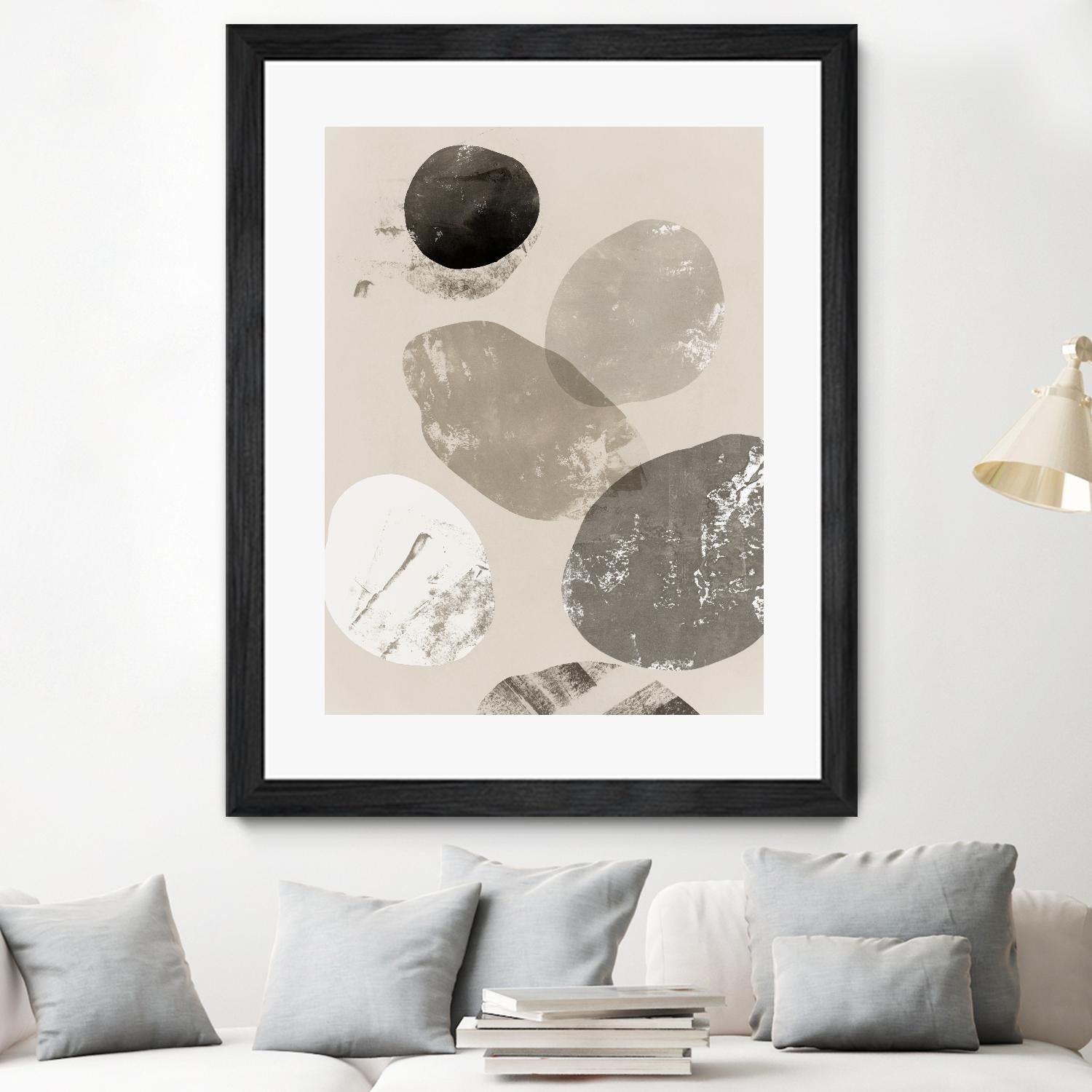 Floating Rocks I by PI Studio on GIANT ART - beige abstract