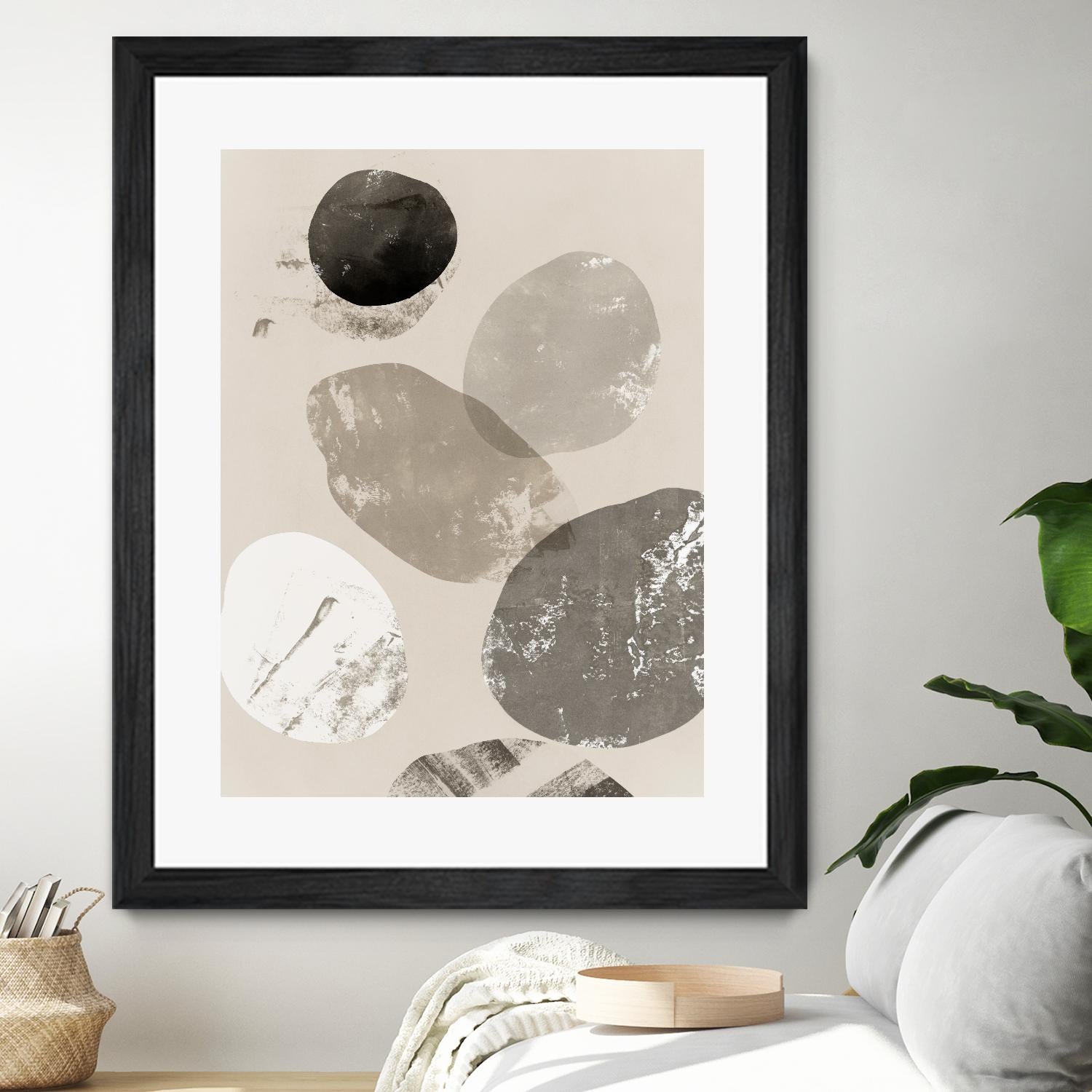 Floating Rocks I by PI Studio on GIANT ART - beige abstract