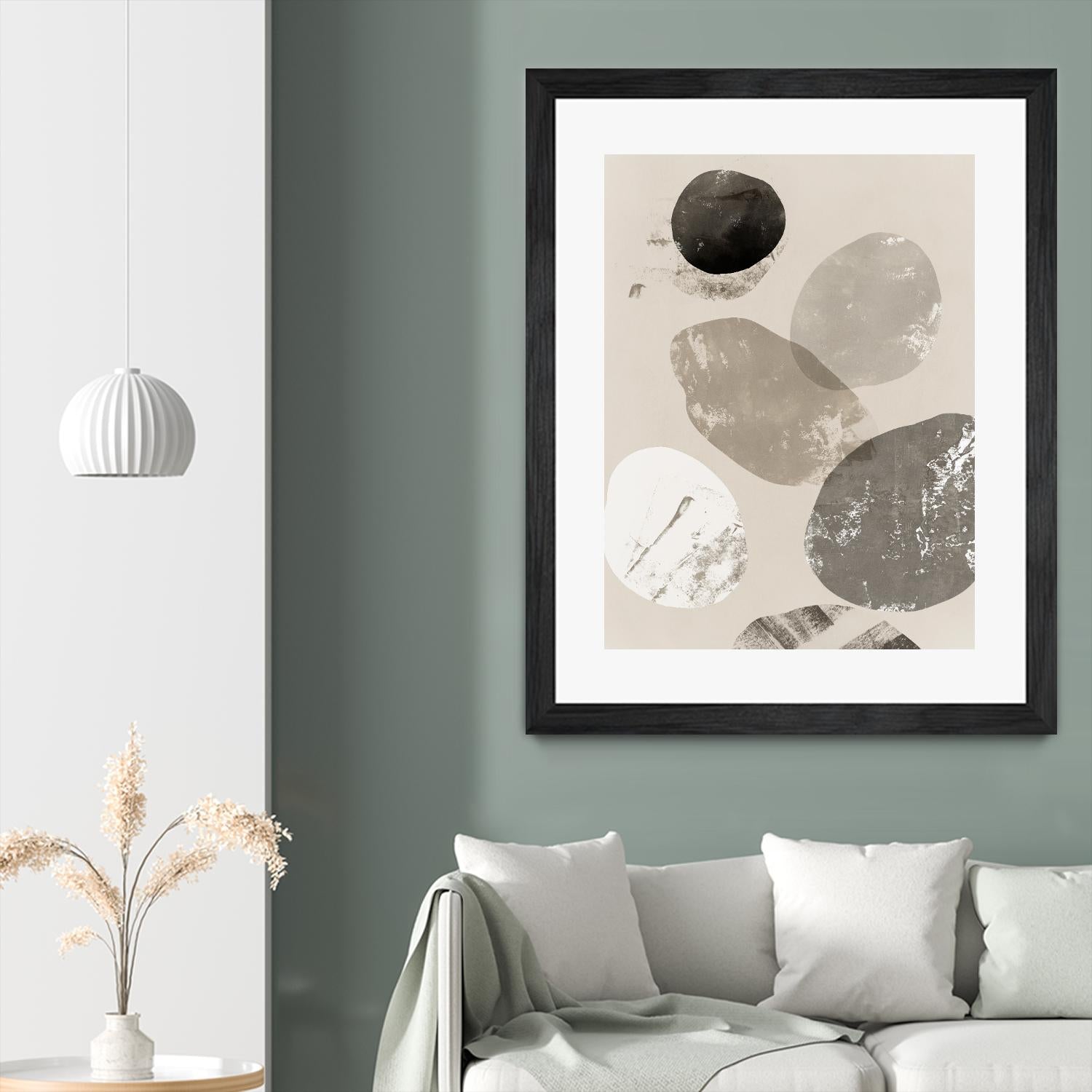 Floating Rocks I by PI Studio on GIANT ART - beige abstract