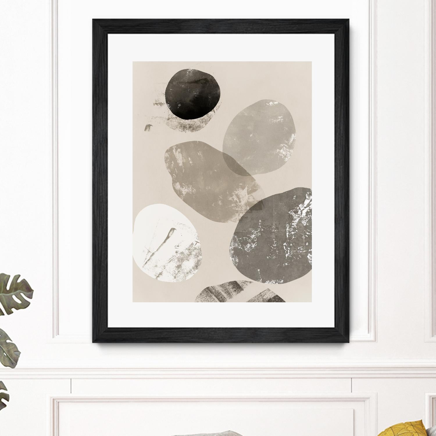 Floating Rocks I by PI Studio on GIANT ART - beige abstract