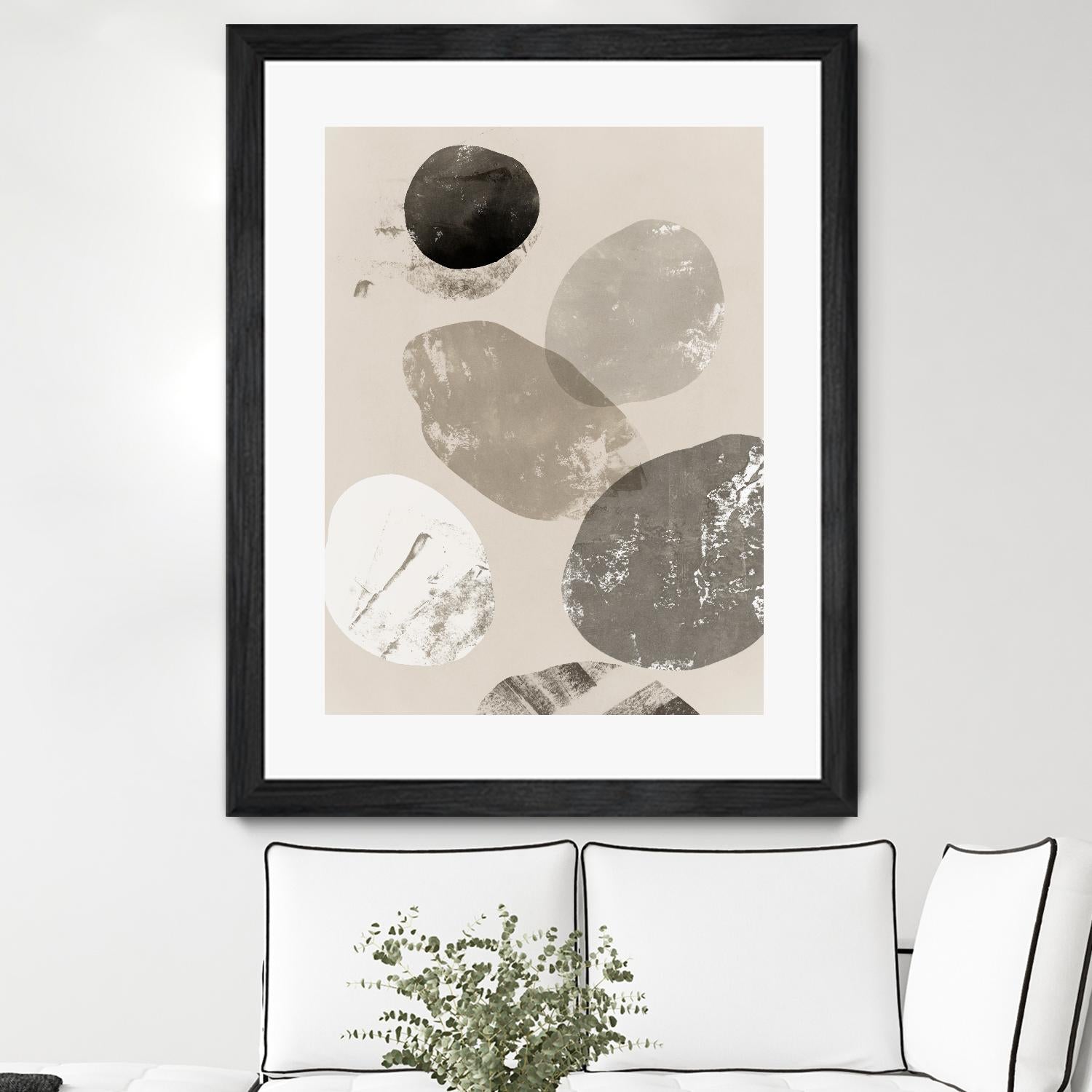Floating Rocks I by PI Studio on GIANT ART - beige abstract