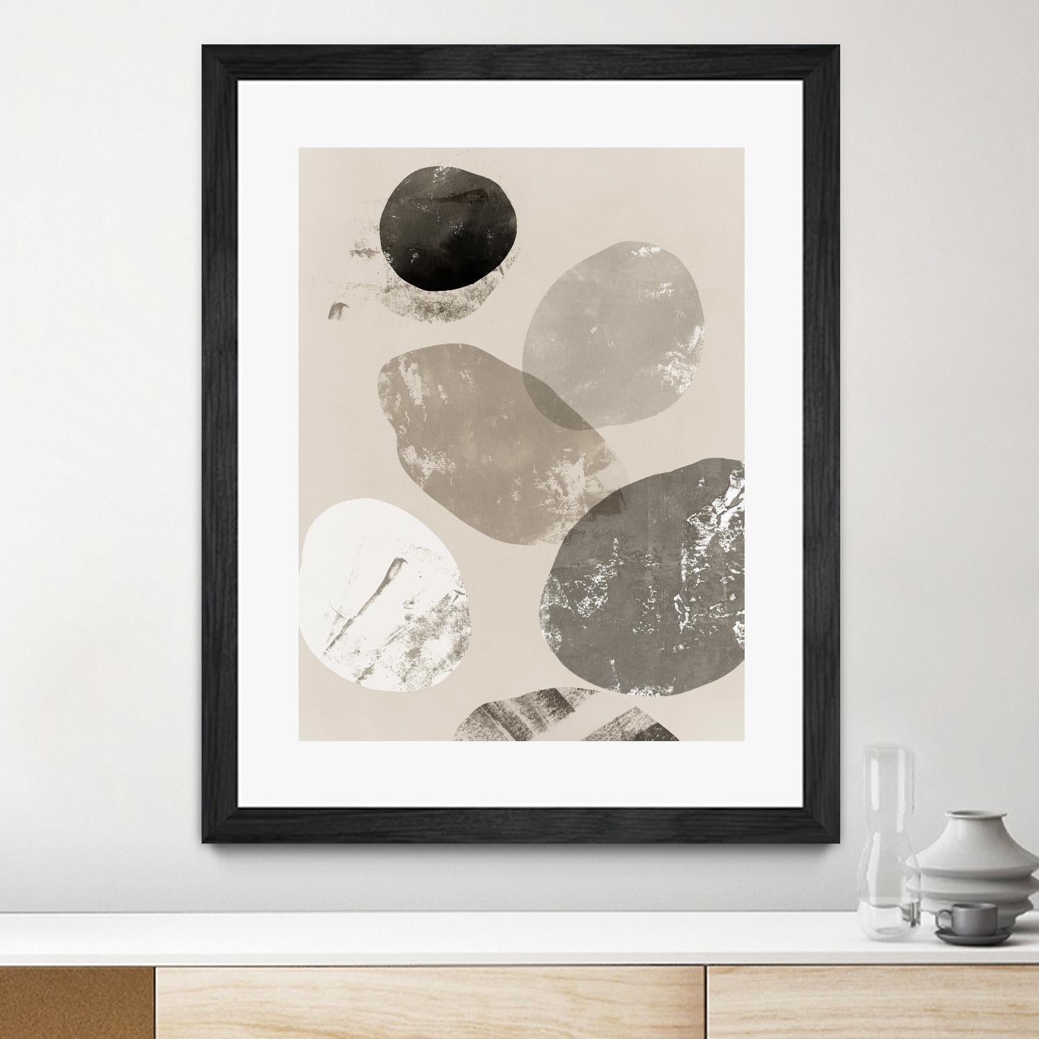 Floating Rocks I by PI Studio on GIANT ART - beige abstract