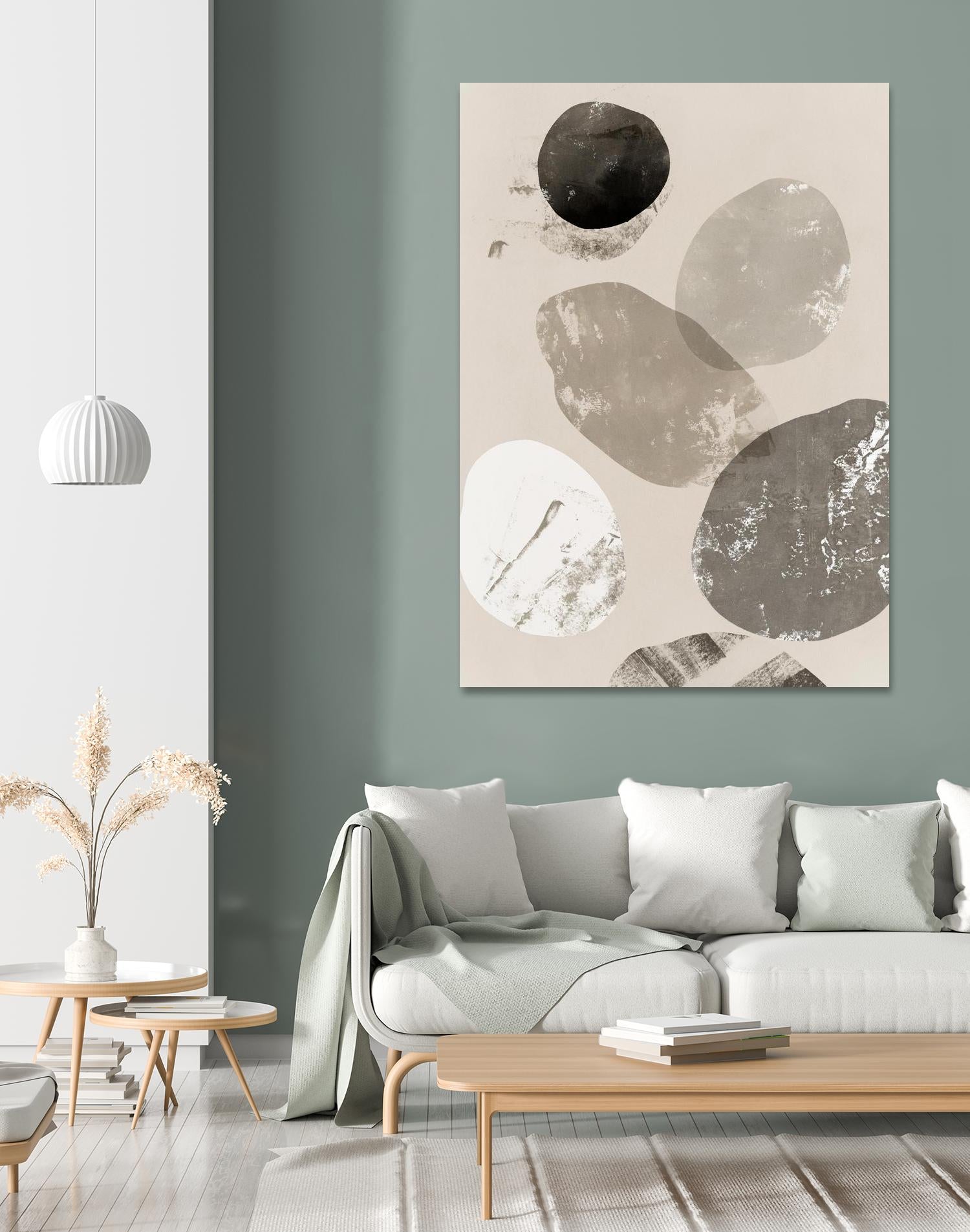 Floating Rocks I by PI Studio on GIANT ART - beige abstract