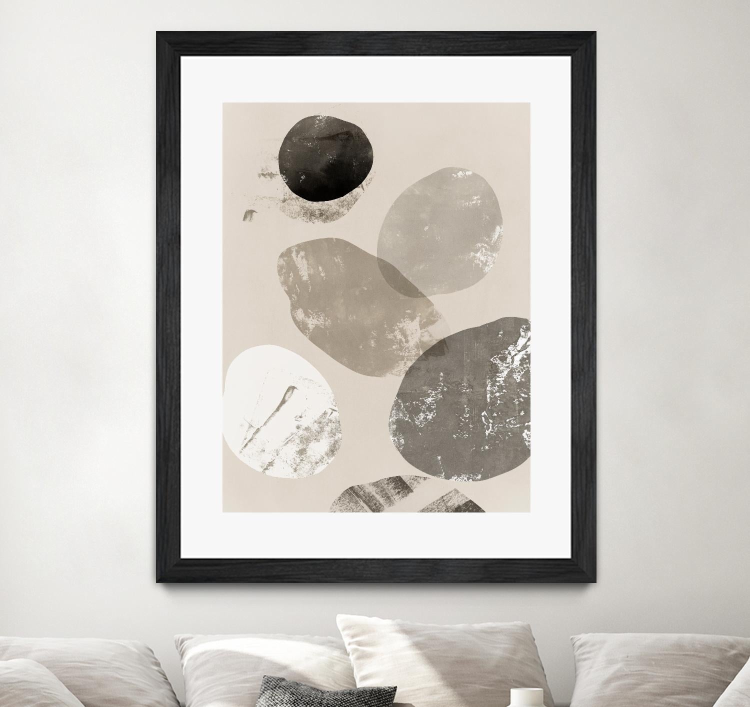 Floating Rocks I by PI Studio on GIANT ART - beige abstract