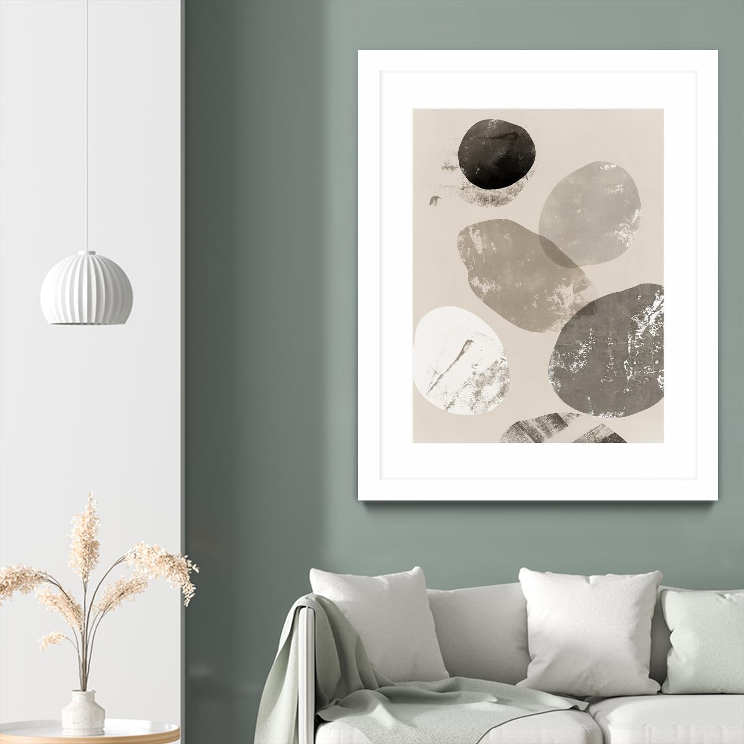 Floating Rocks I by PI Studio on GIANT ART - beige abstract