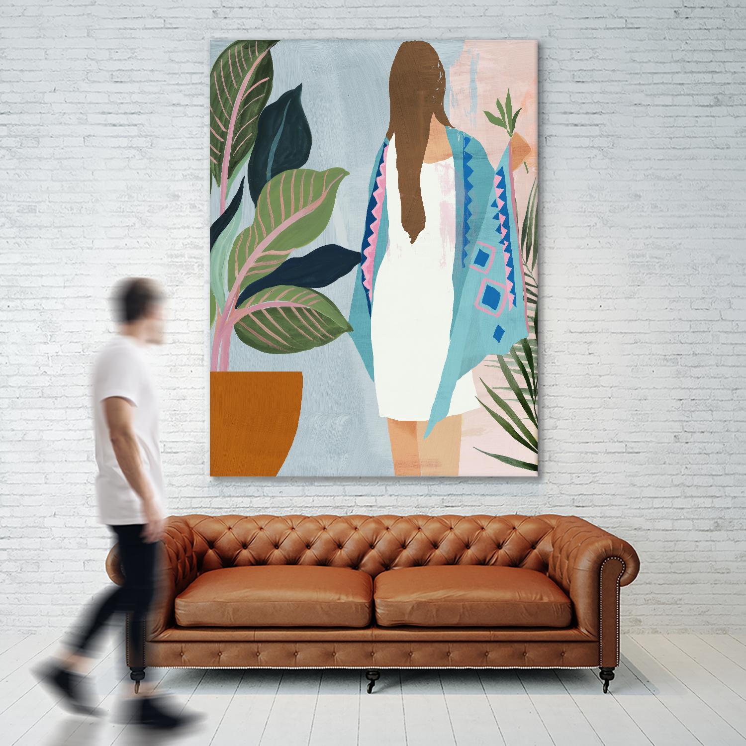 Plant Lady II by Pi Studio on GIANT ART - green botanical fashion